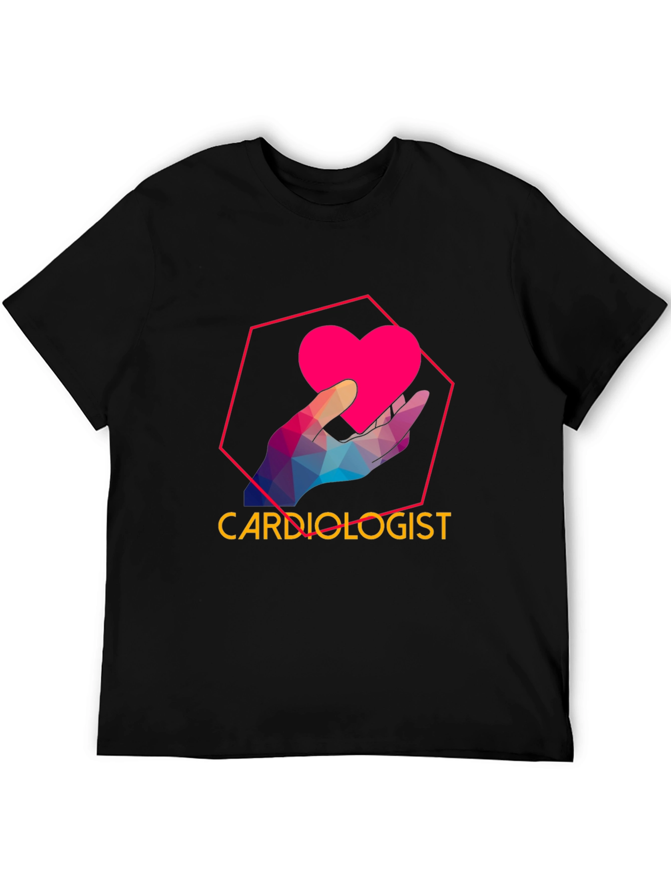 Cardiologist Heart Graphic Black T-Shirt