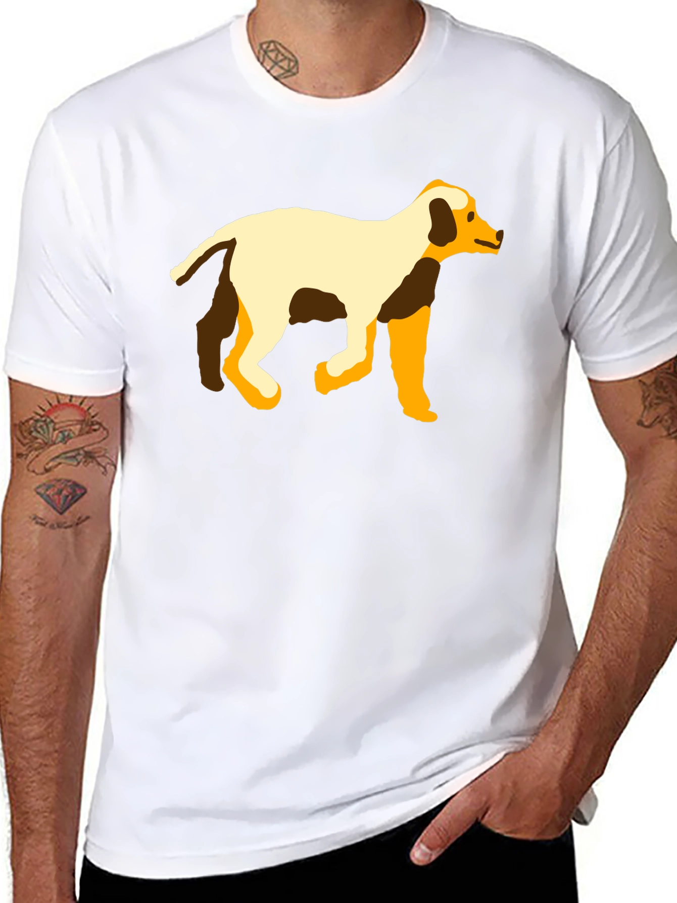 Dog Graphic Black T-Shirt