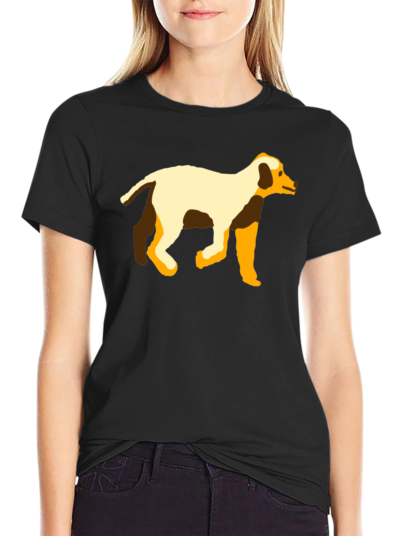 Dog Graphic Black T-Shirt