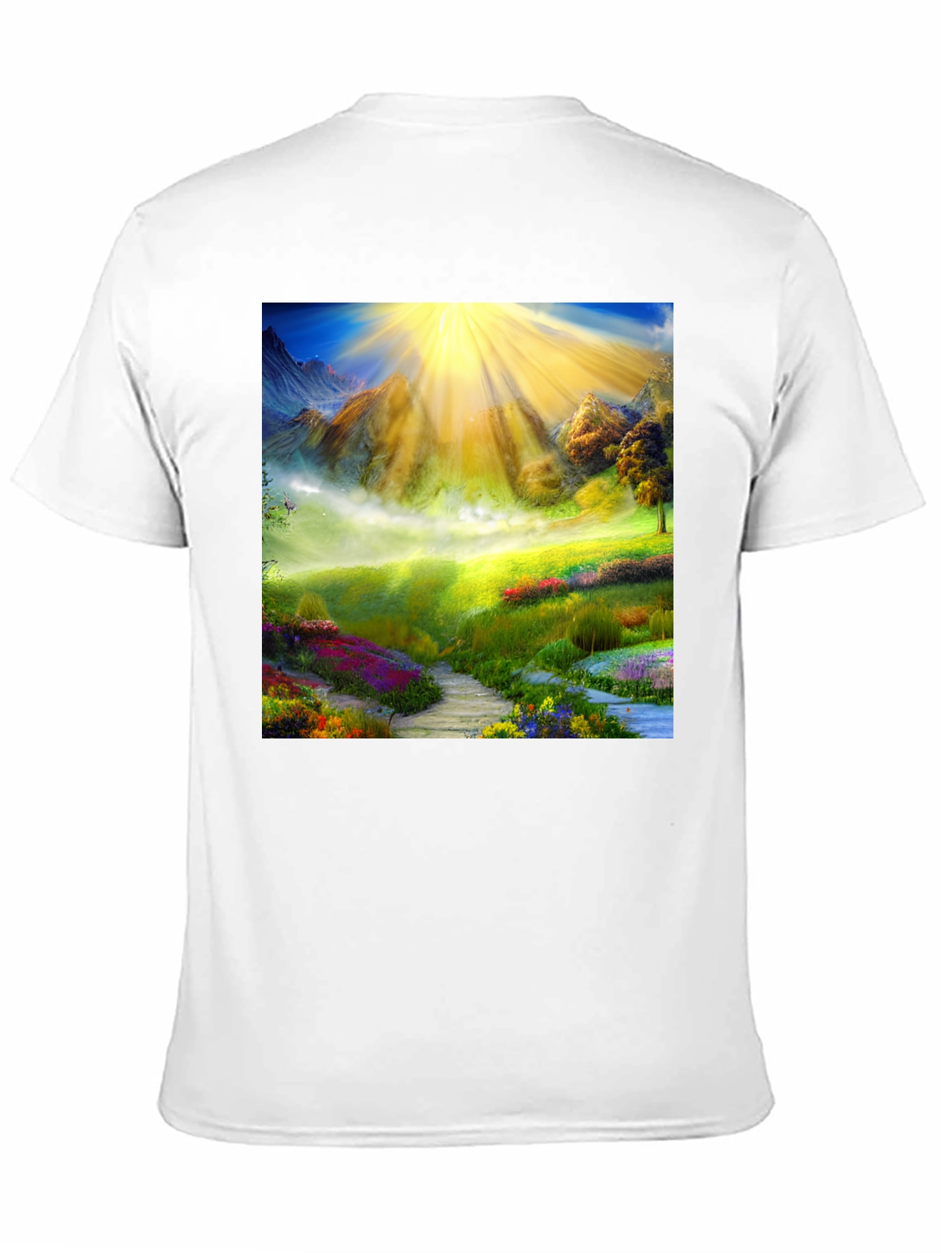 Natures Radiance Graphic Tee - Black Cotton Blend