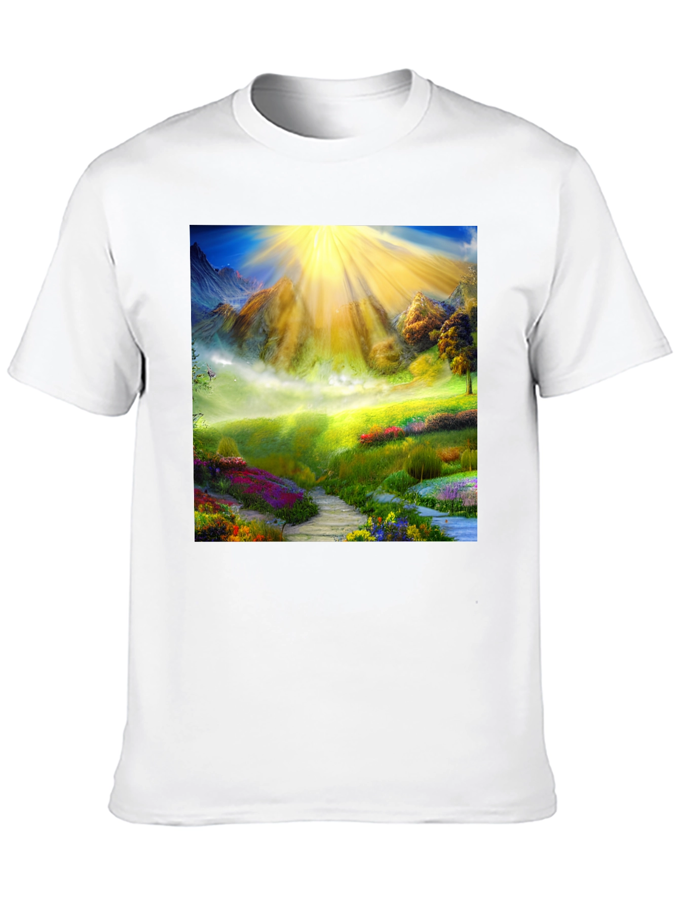 Natures Radiance Graphic Tee - Black Cotton Blend