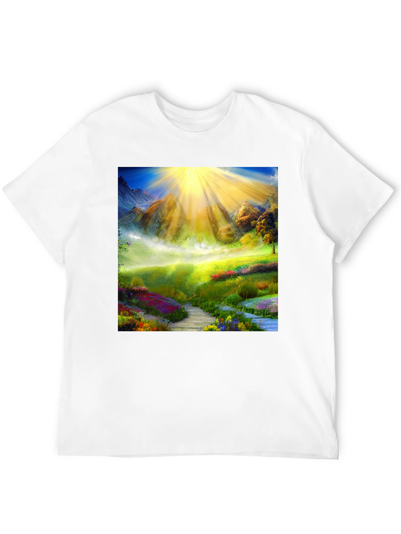Natures Radiance Graphic Tee - Black Cotton Blend