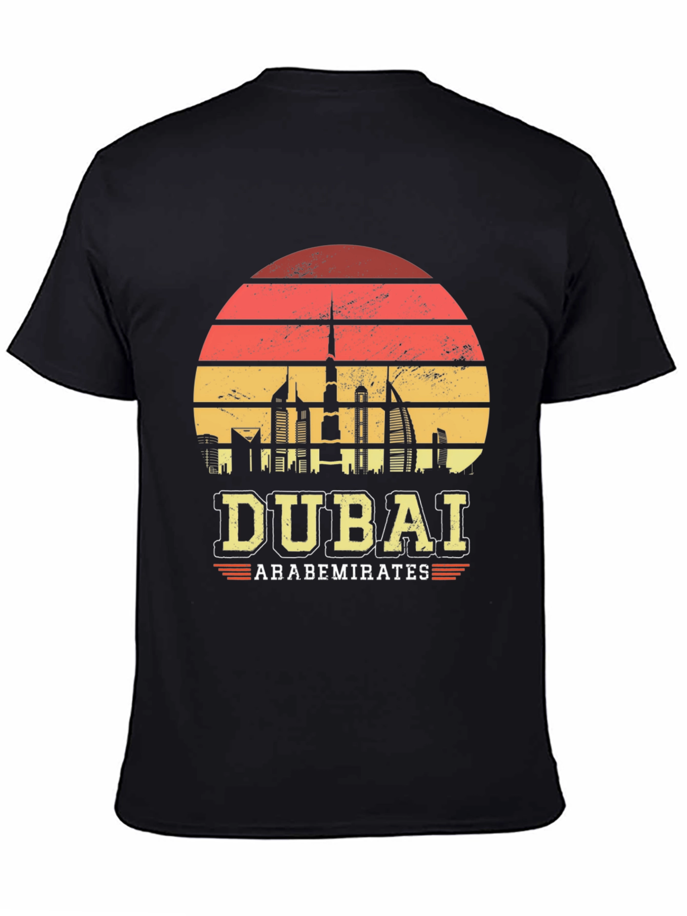 Dubai UAE Retro Sunset Graphic T-Shirt