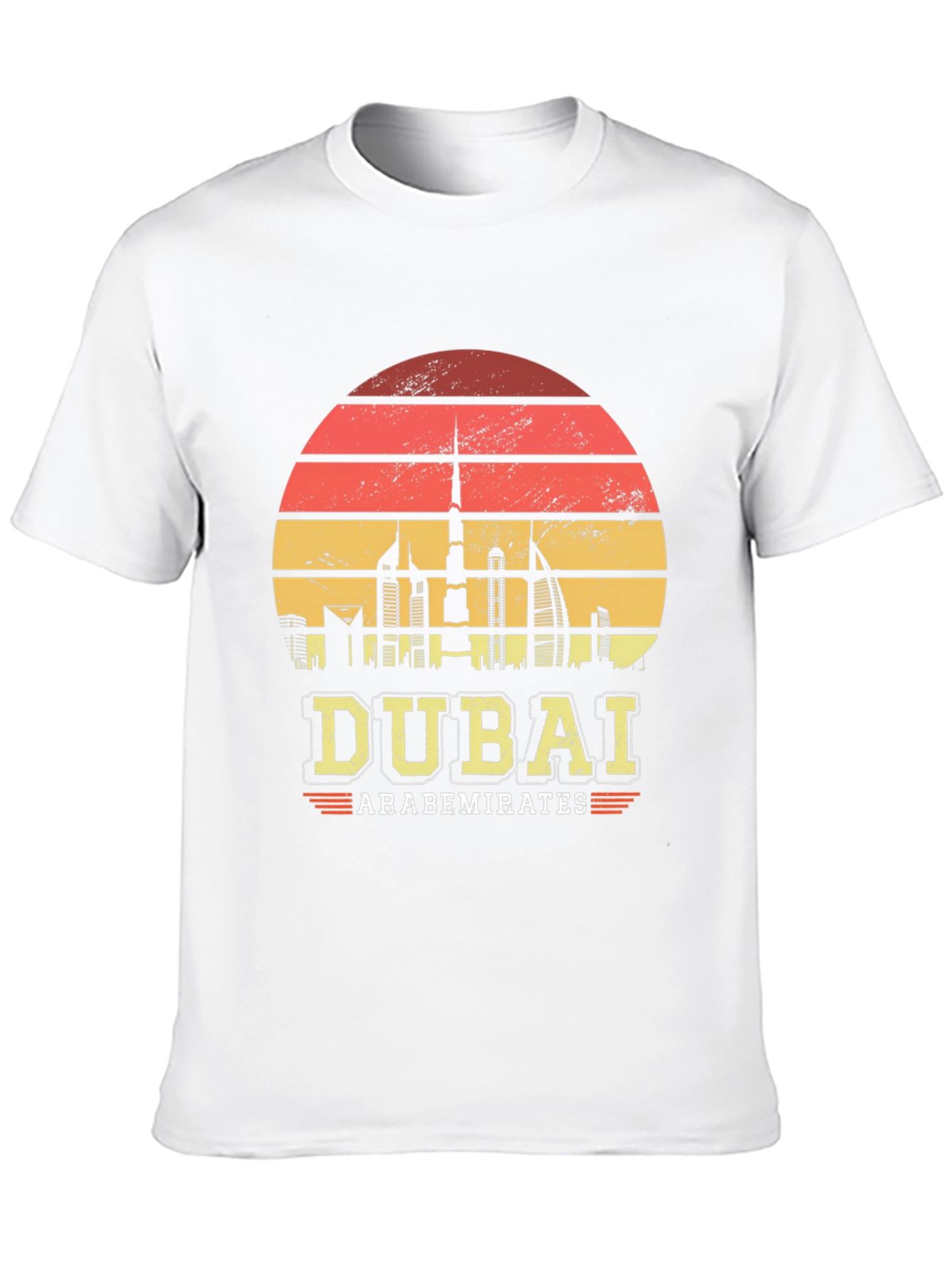 Dubai UAE Retro Sunset Graphic T-Shirt