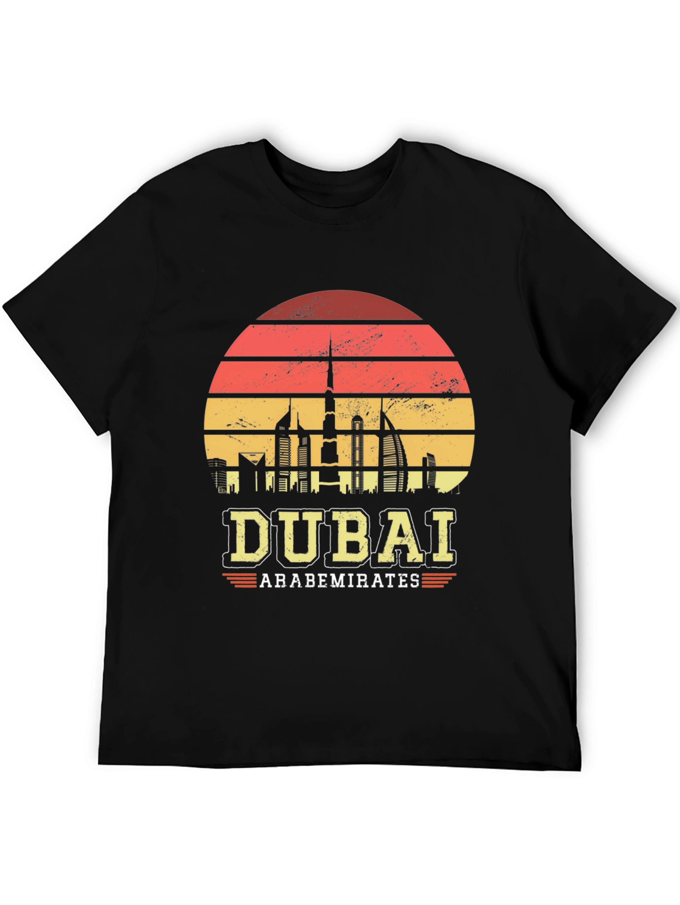 Dubai UAE Retro Sunset Graphic T-Shirt