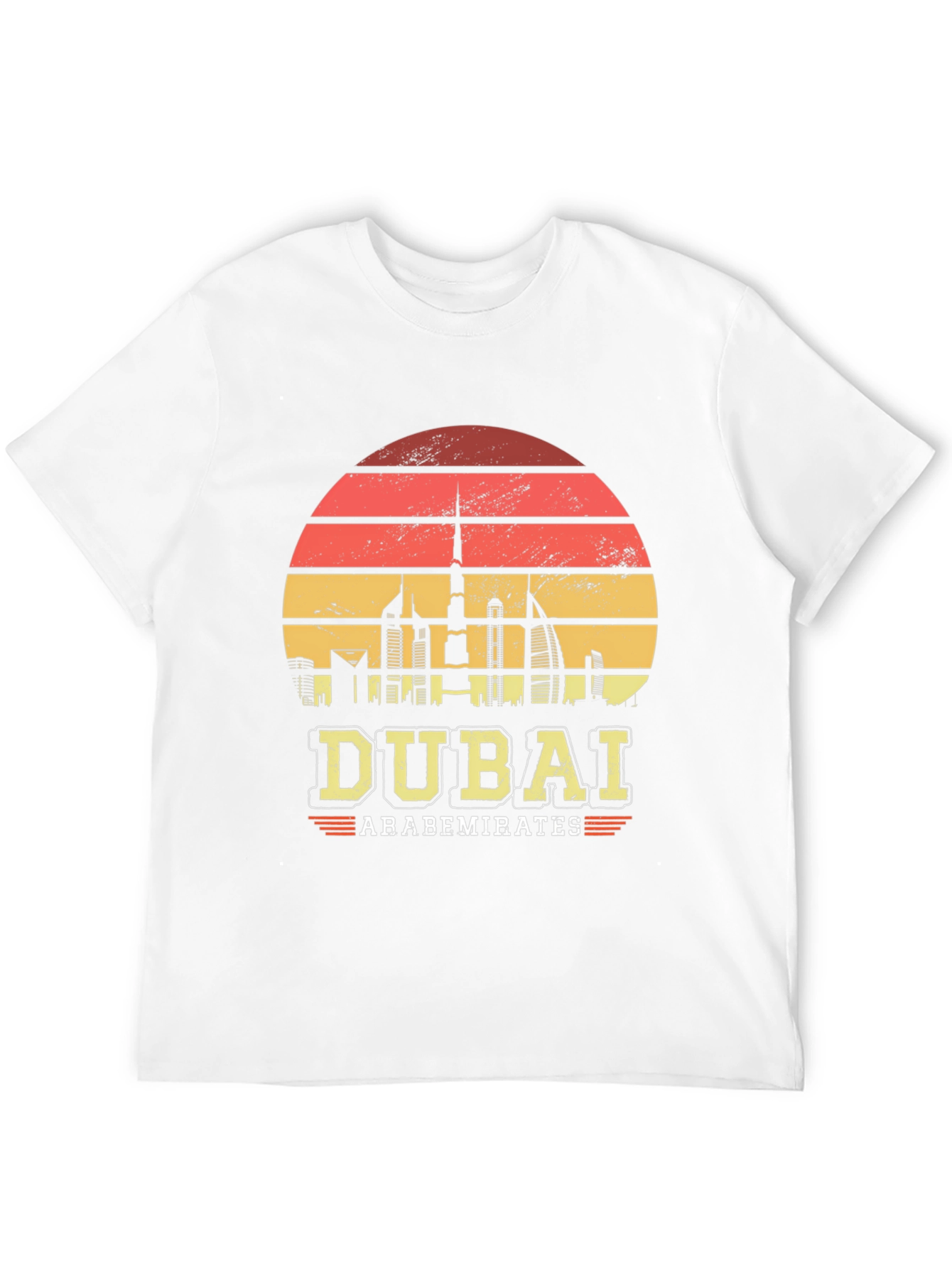 Dubai UAE Retro Sunset Graphic T-Shirt