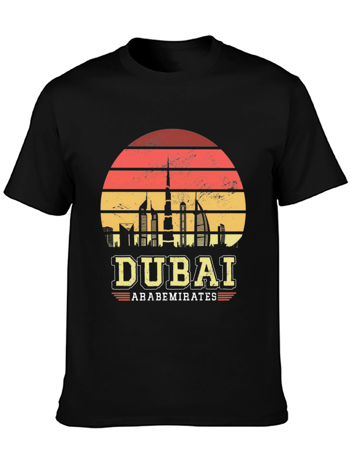 Dubai UAE Retro Sunset Graphic T-Shirt