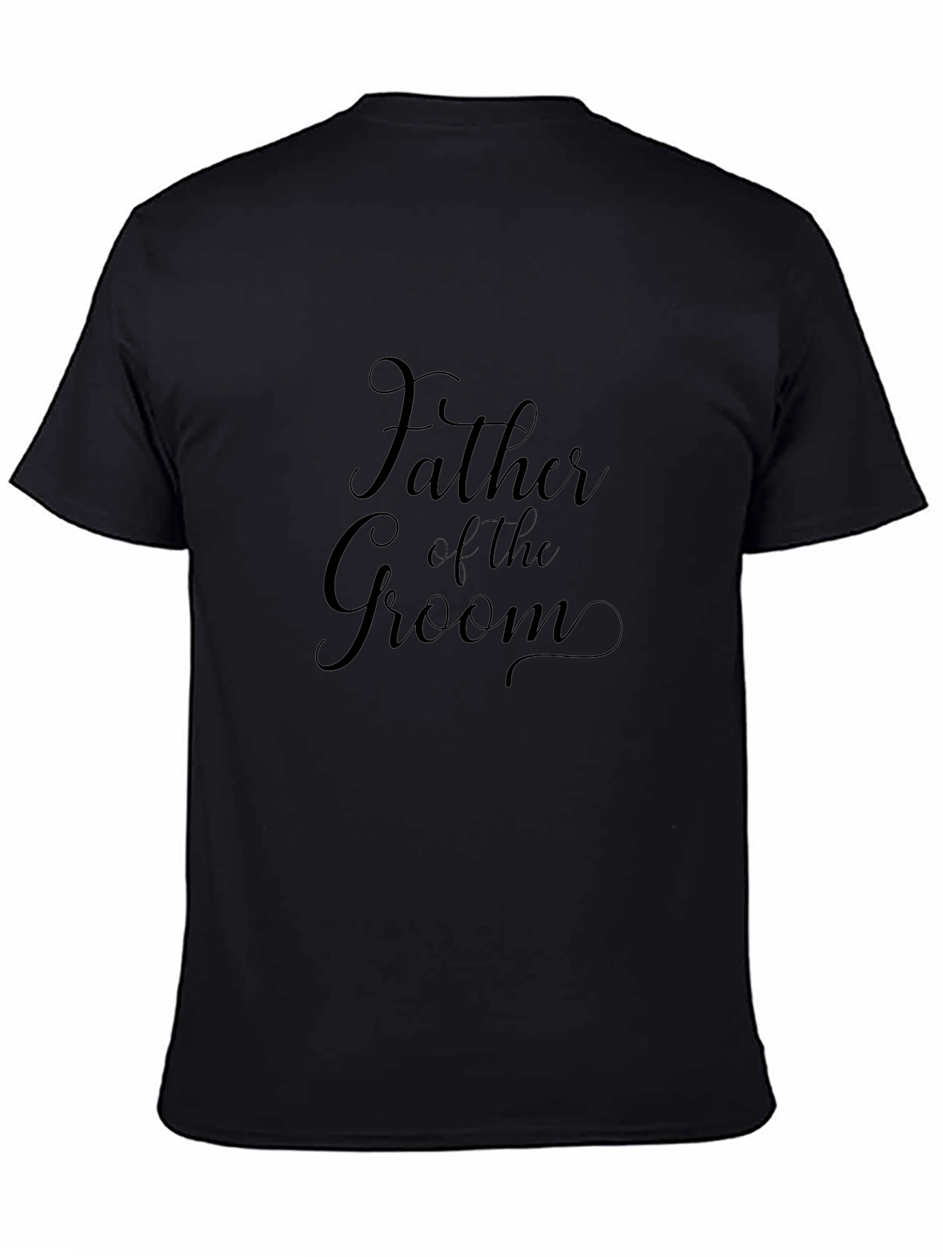 Father of the Groom Black Crewneck T-Shirt