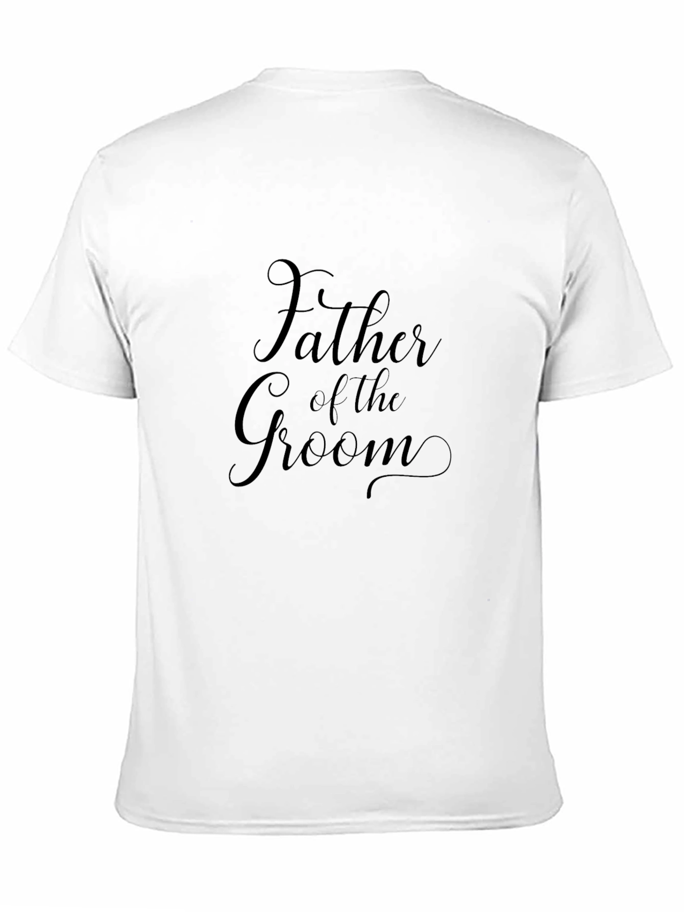 Father of the Groom Black Crewneck T-Shirt