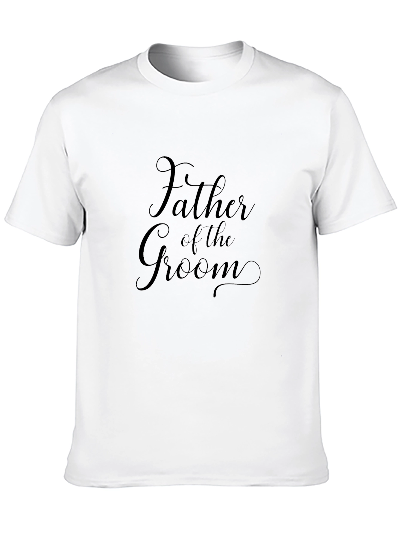 Father of the Groom Black Crewneck T-Shirt
