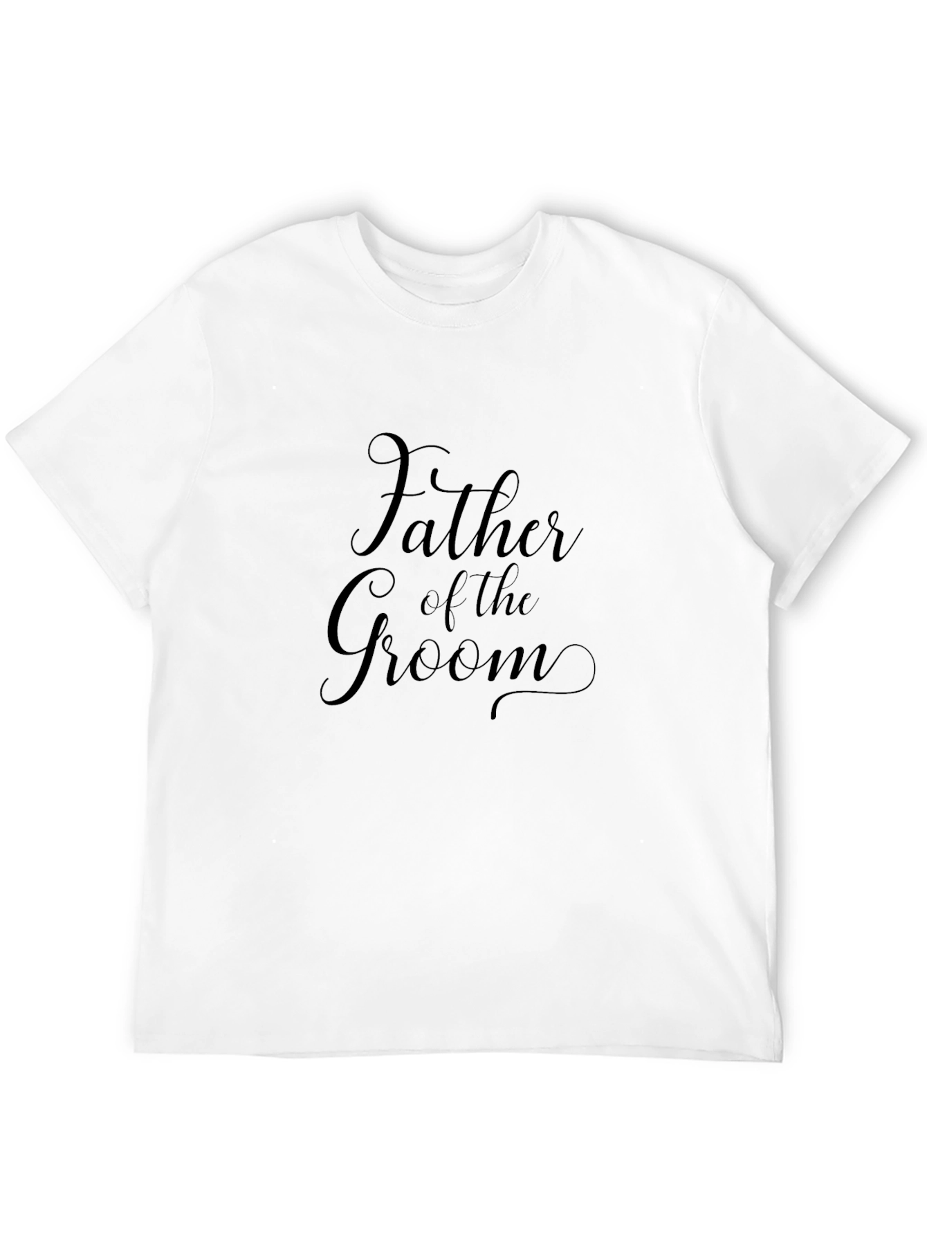 Father of the Groom Black Crewneck T-Shirt