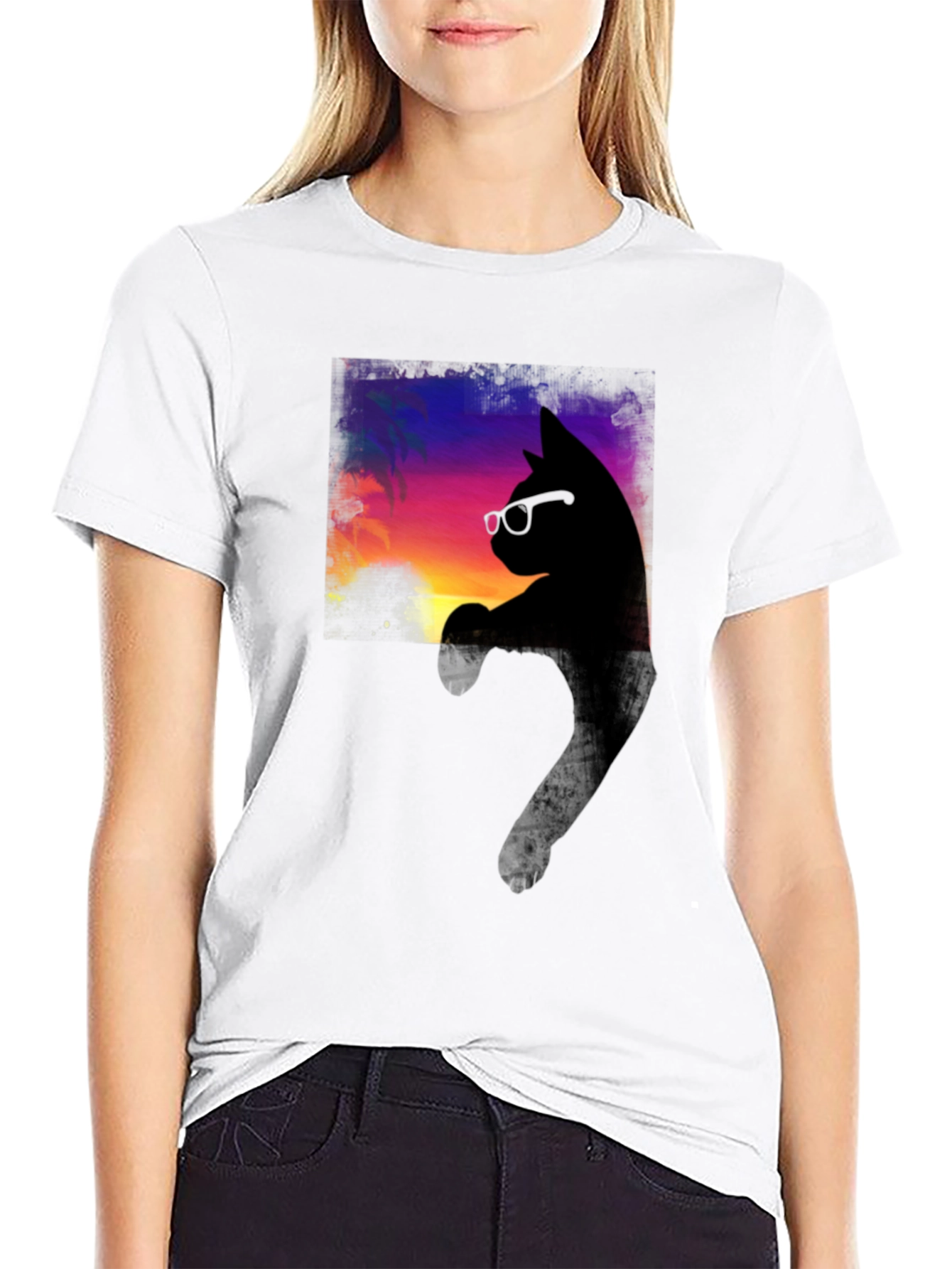 Cool Cat Sunset T-Shirt - Stylish Comfort