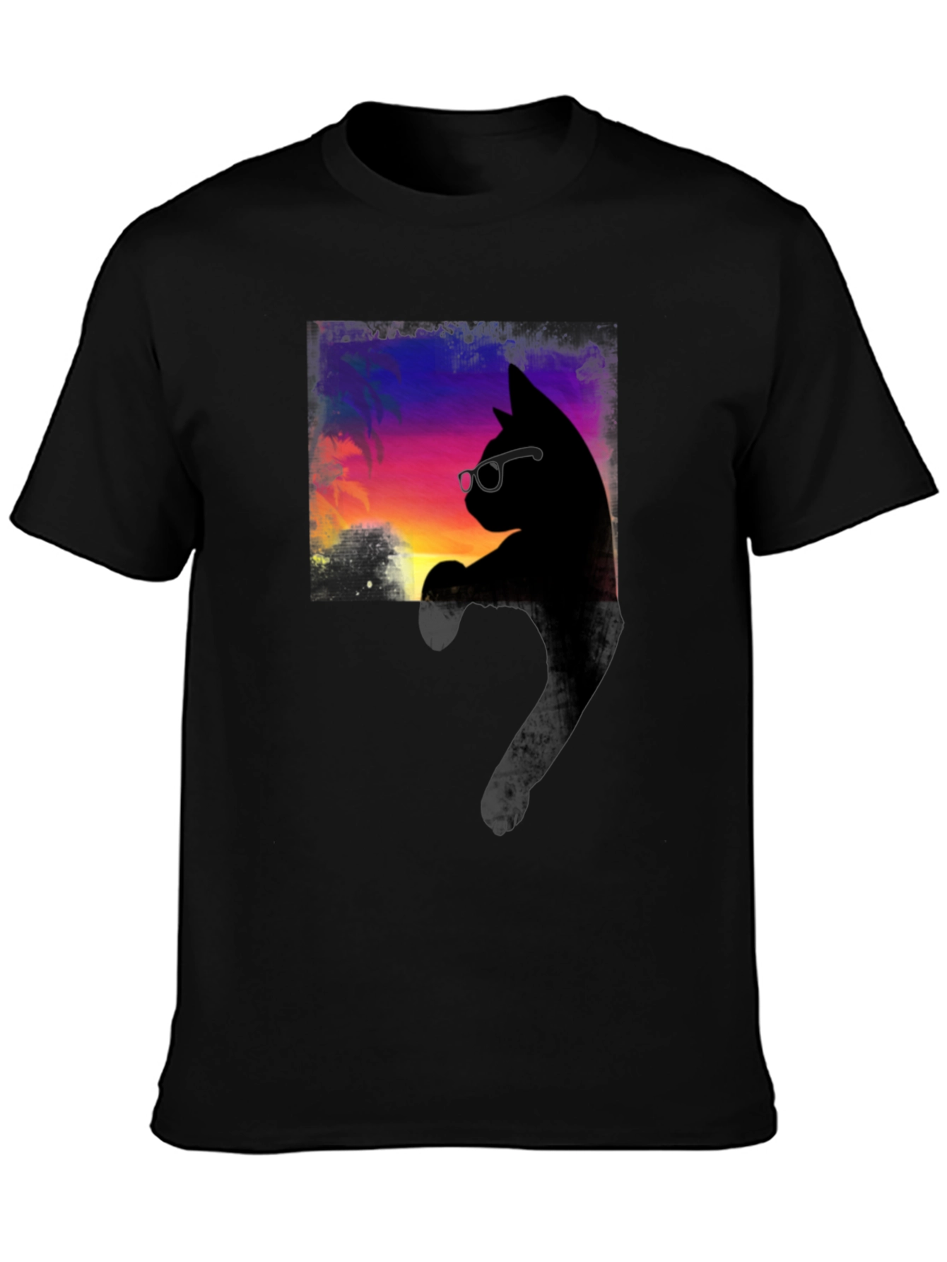 Cool Cat Sunset T-Shirt - Stylish Comfort