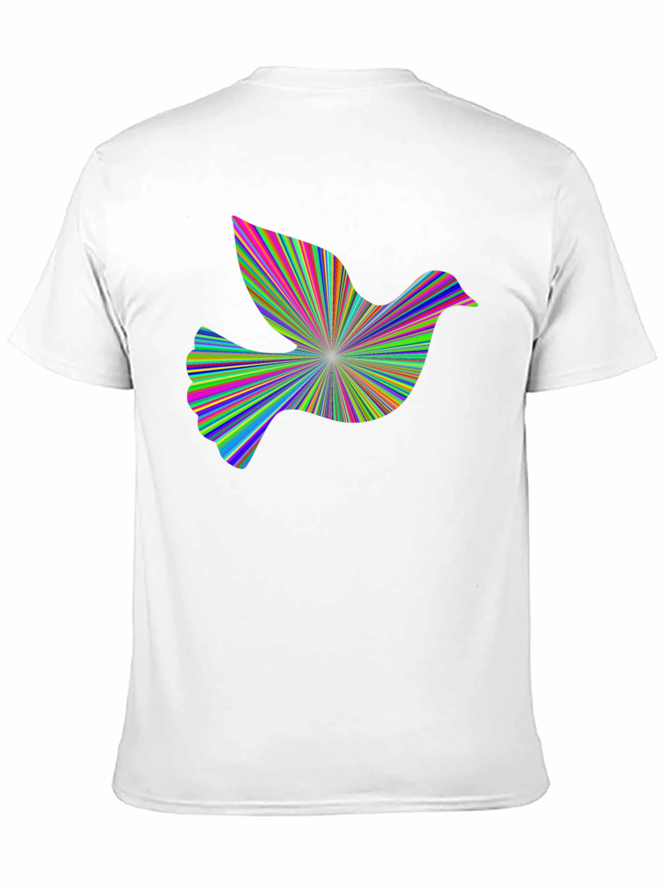 Psychedelic Dove Graphic Tee - Vibrant Art Shirt