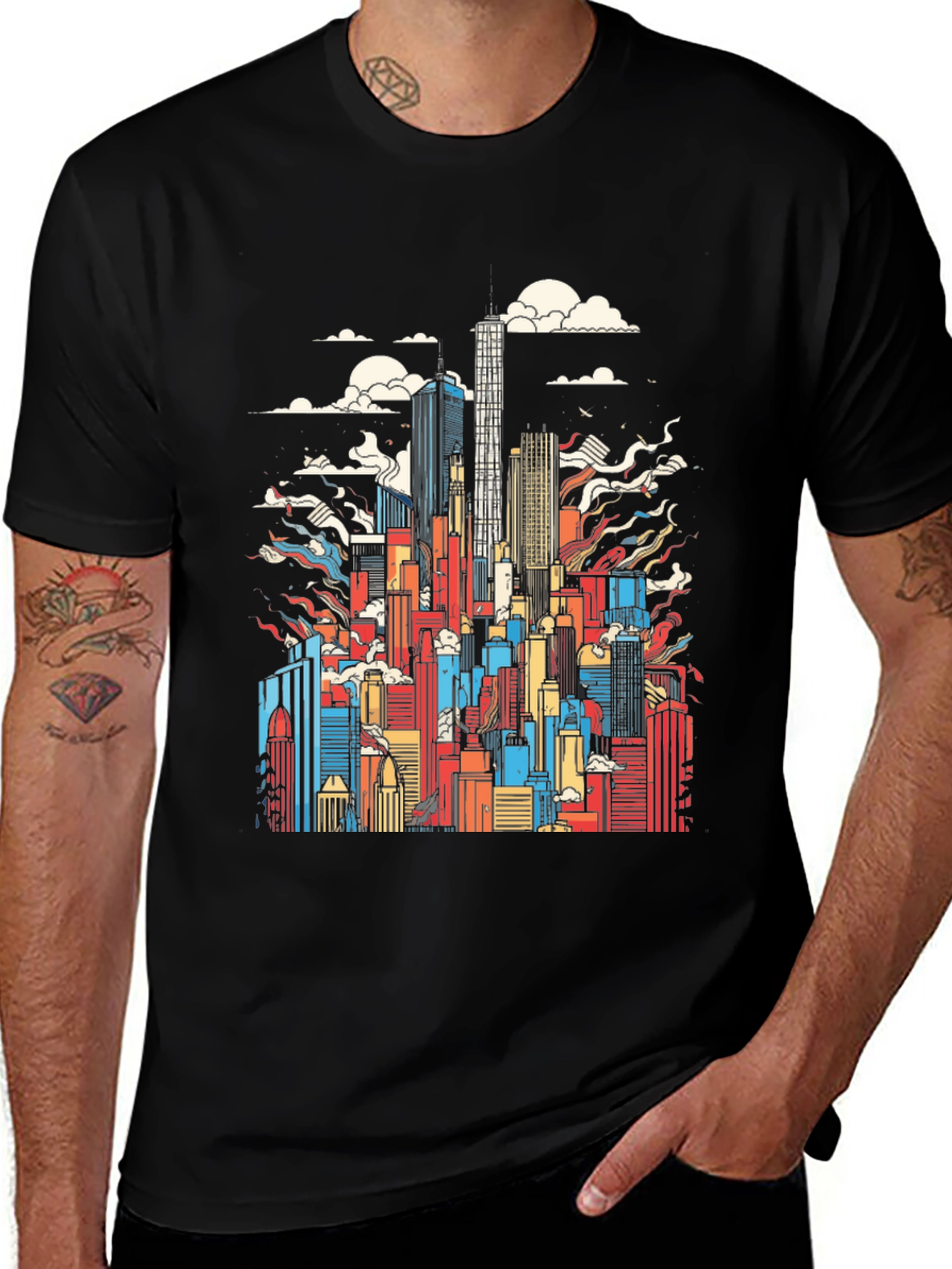 Cityscape Graphic Tee - Urban Style