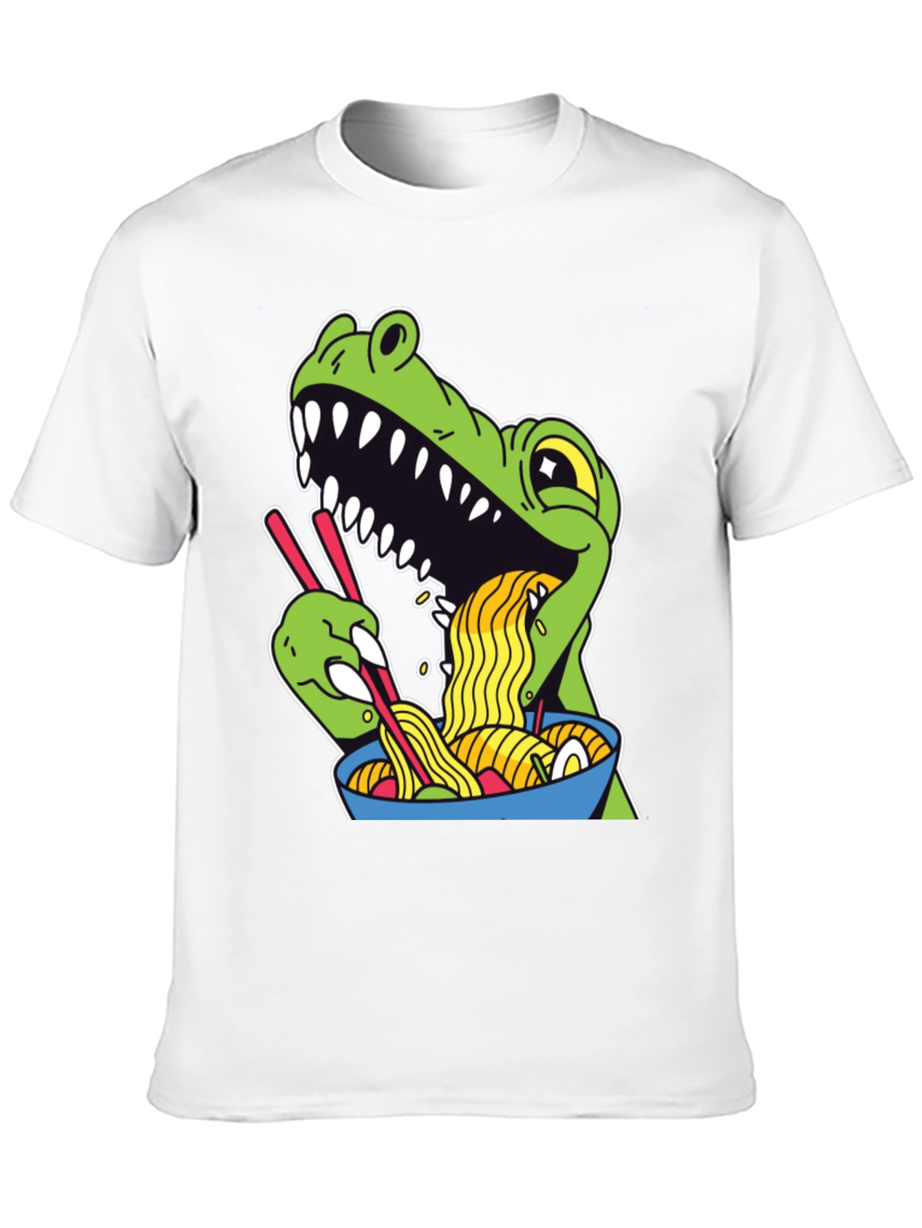 Dino Ramen Graphic Tee - Funny T-Shirt