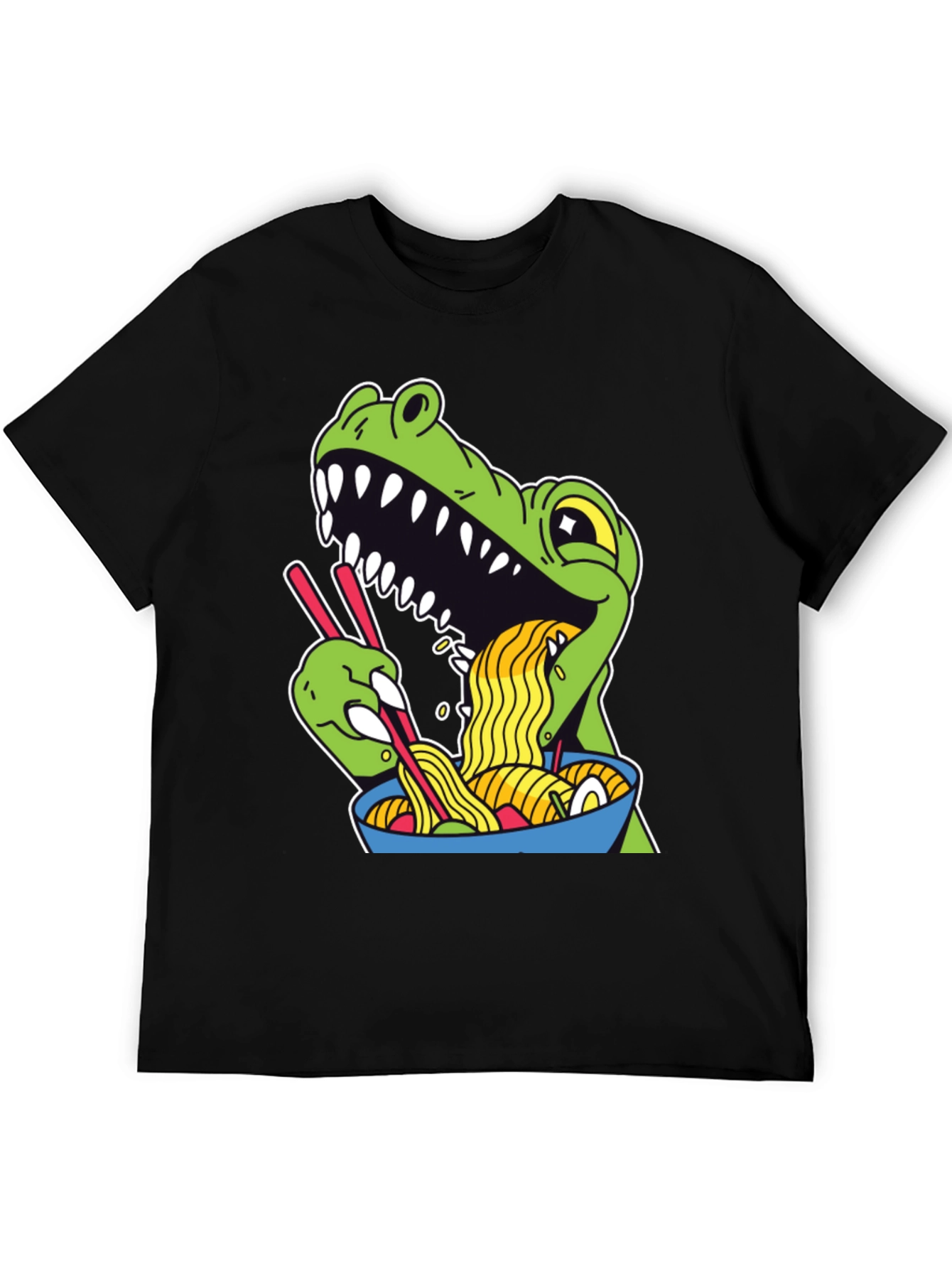 Dino Ramen Graphic Tee - Funny T-Shirt