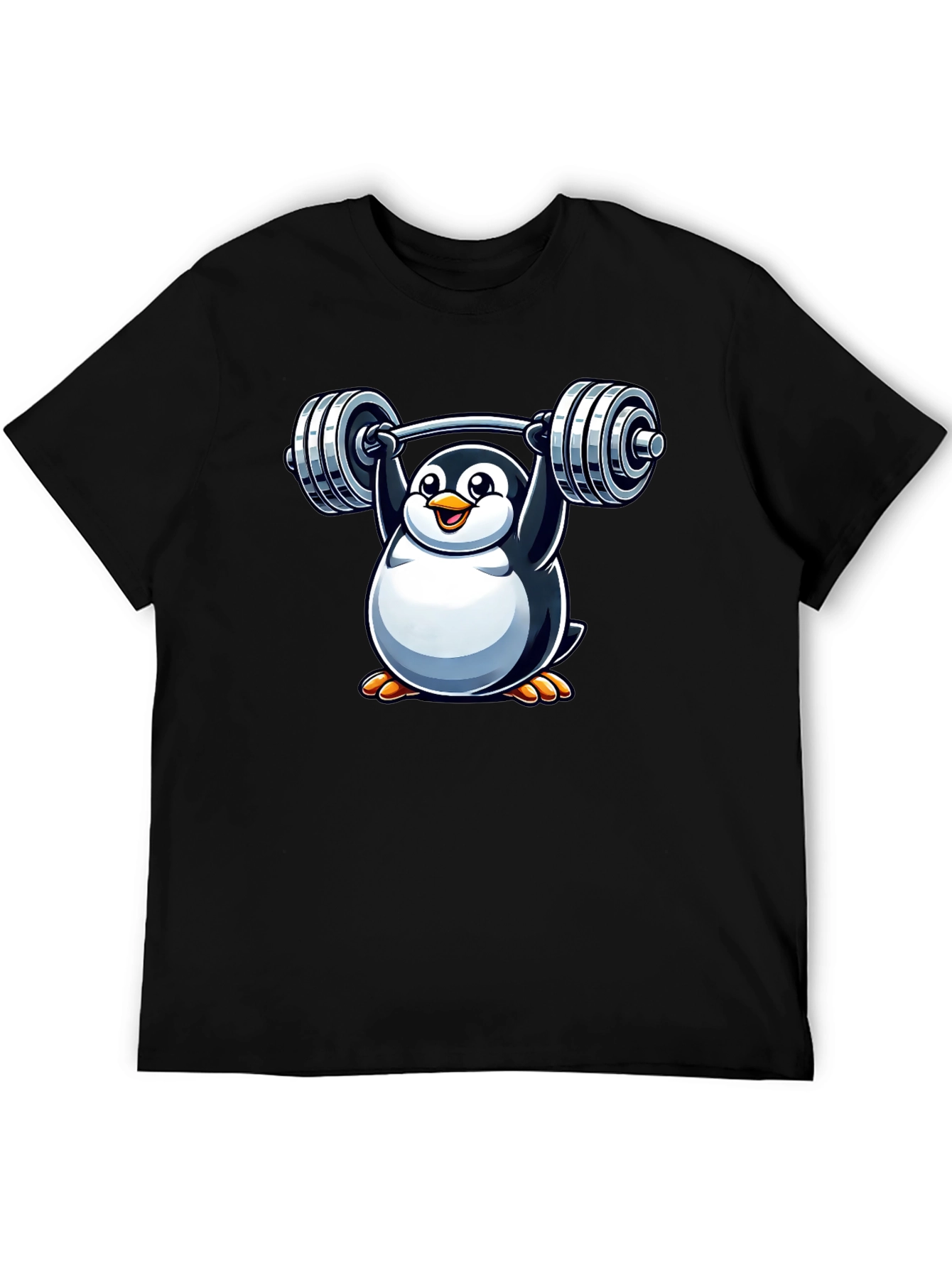 Penguin Weightlifting T-Shirt - Funny Gym Tee