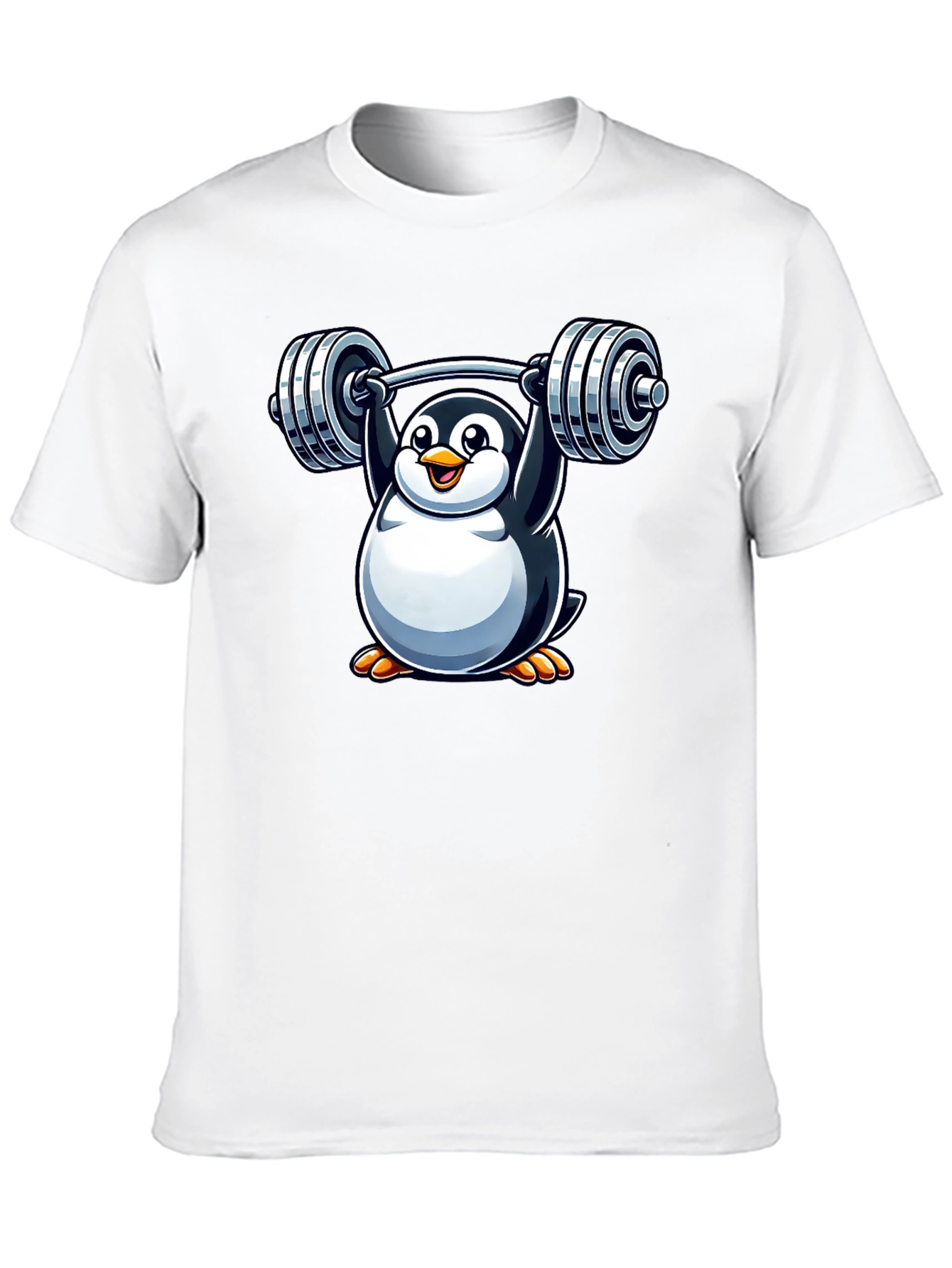 Penguin Weightlifting T-Shirt - Funny Gym Tee