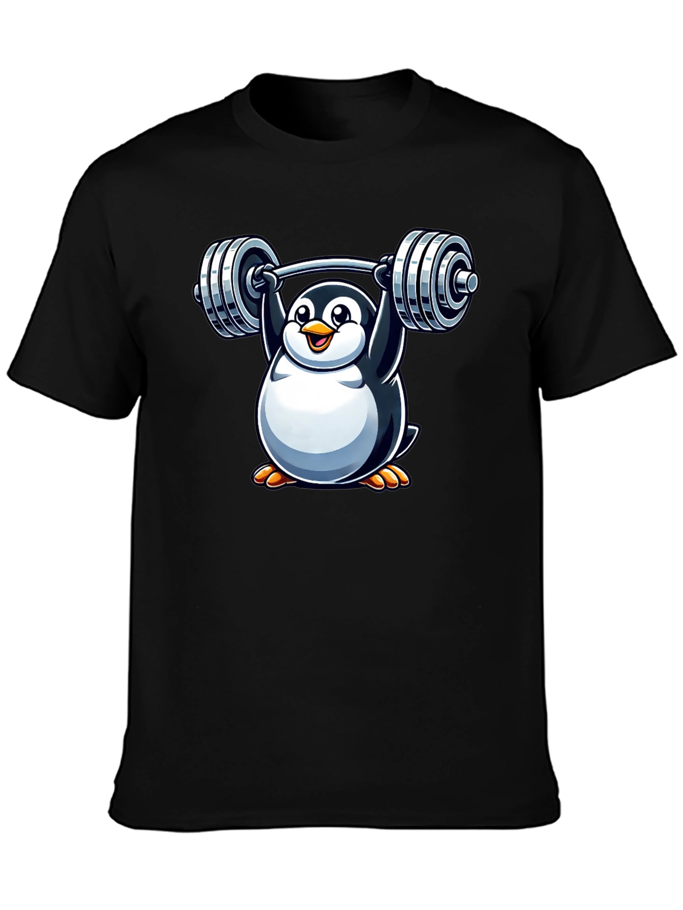 Penguin Weightlifting T-Shirt - Funny Gym Tee