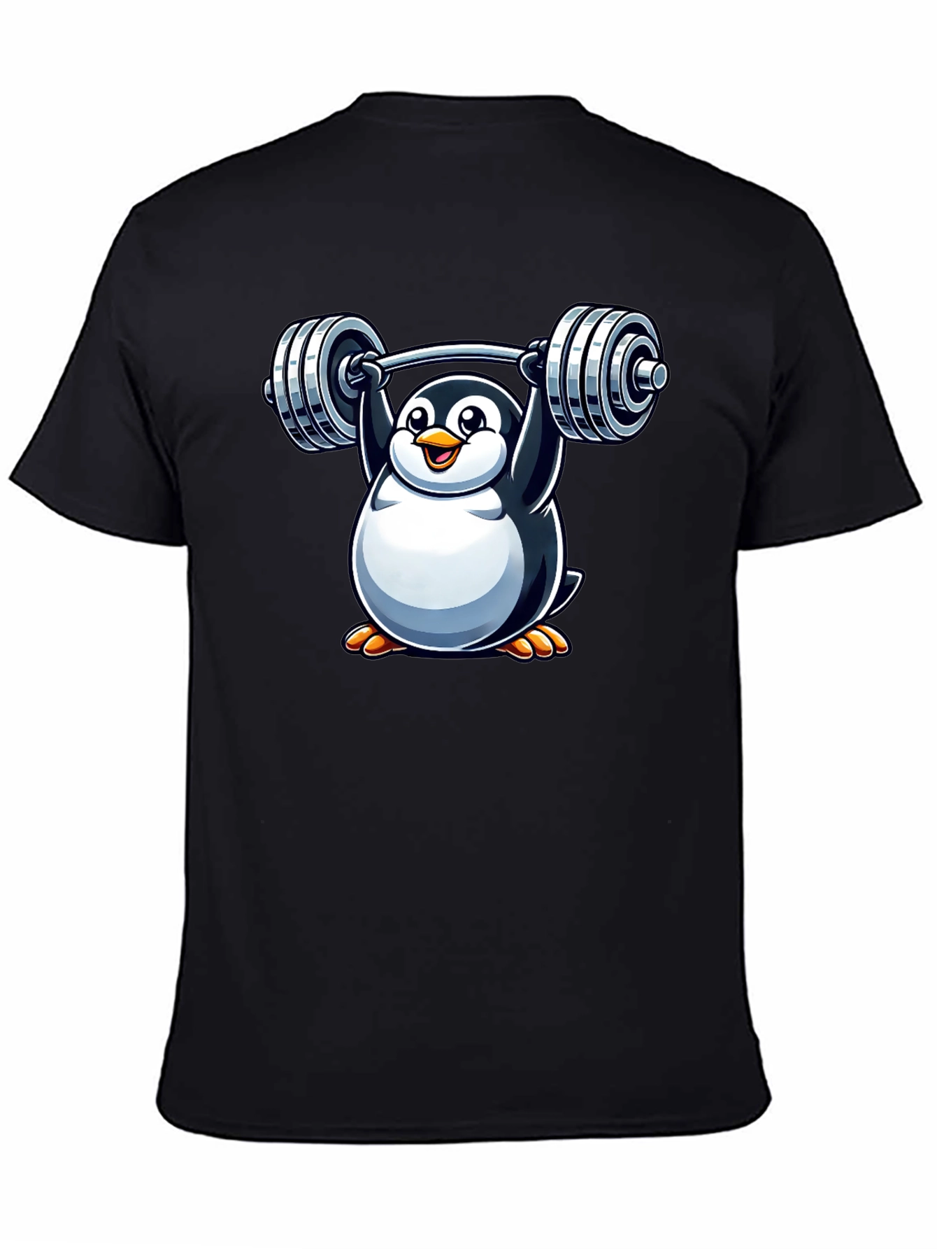 Penguin Weightlifting T-Shirt - Funny Gym Tee