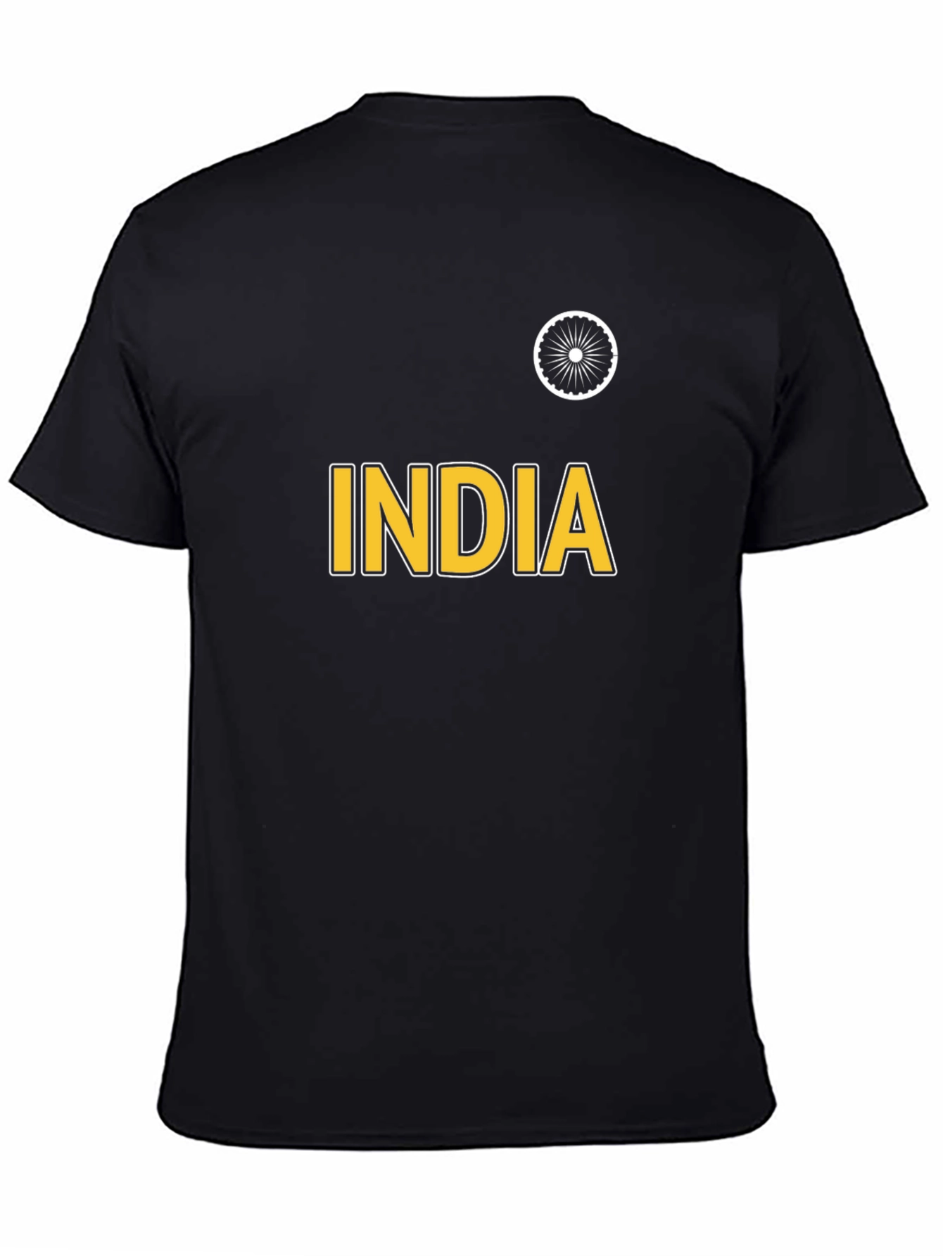 India Graphic Print Black T-Shirt