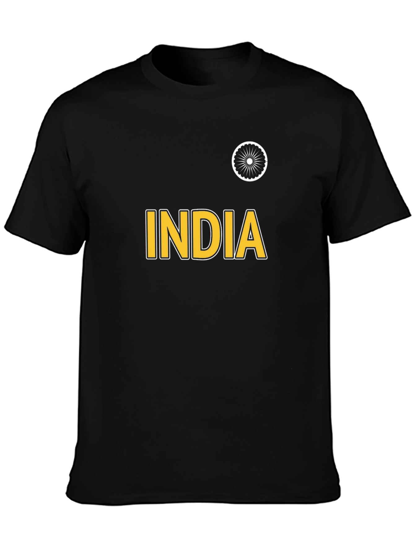 India Graphic Print Black T-Shirt