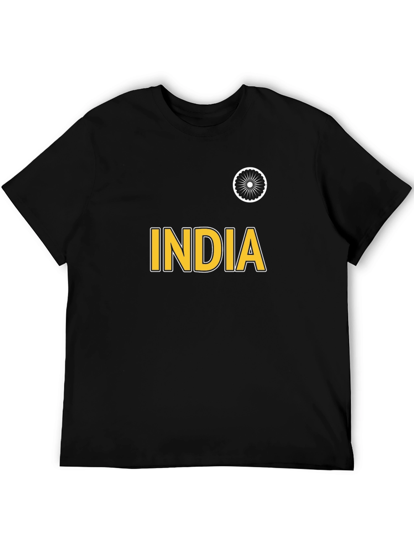 India Graphic Print Black T-Shirt