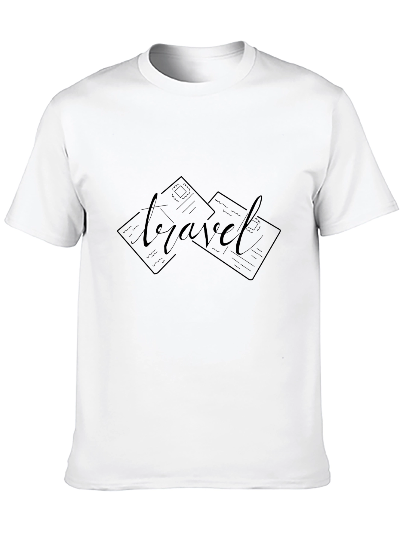 Travel Graphic Tee - Soft Cotton Black T-Shirt