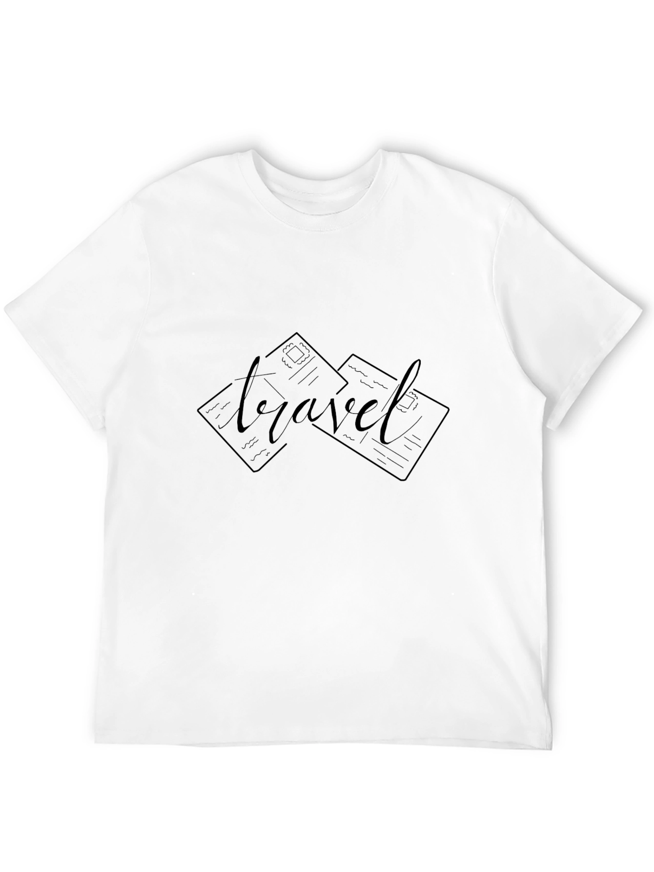Travel Graphic Tee - Soft Cotton Black T-Shirt