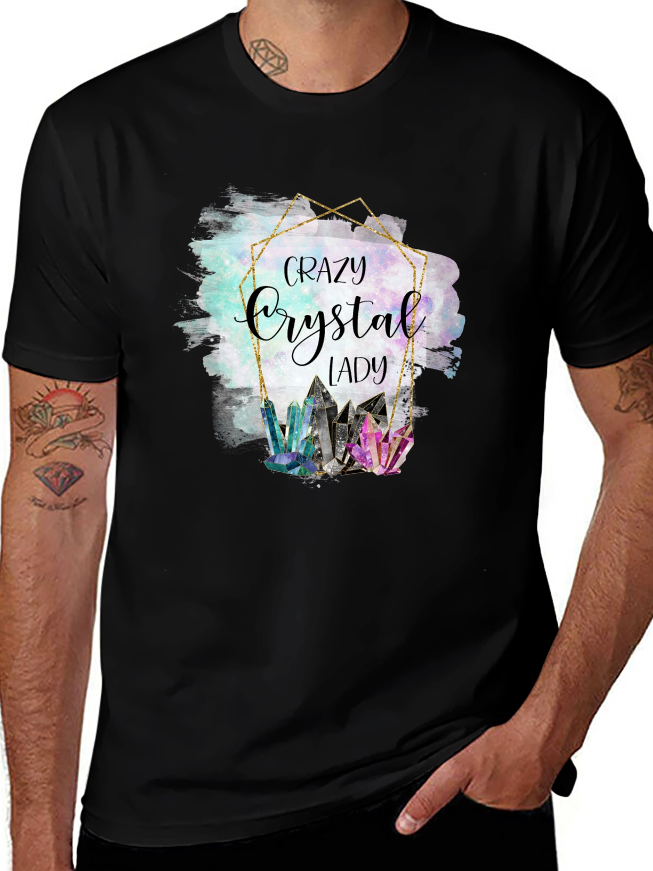Crazy Crystal Lady Graphic T-Shirt