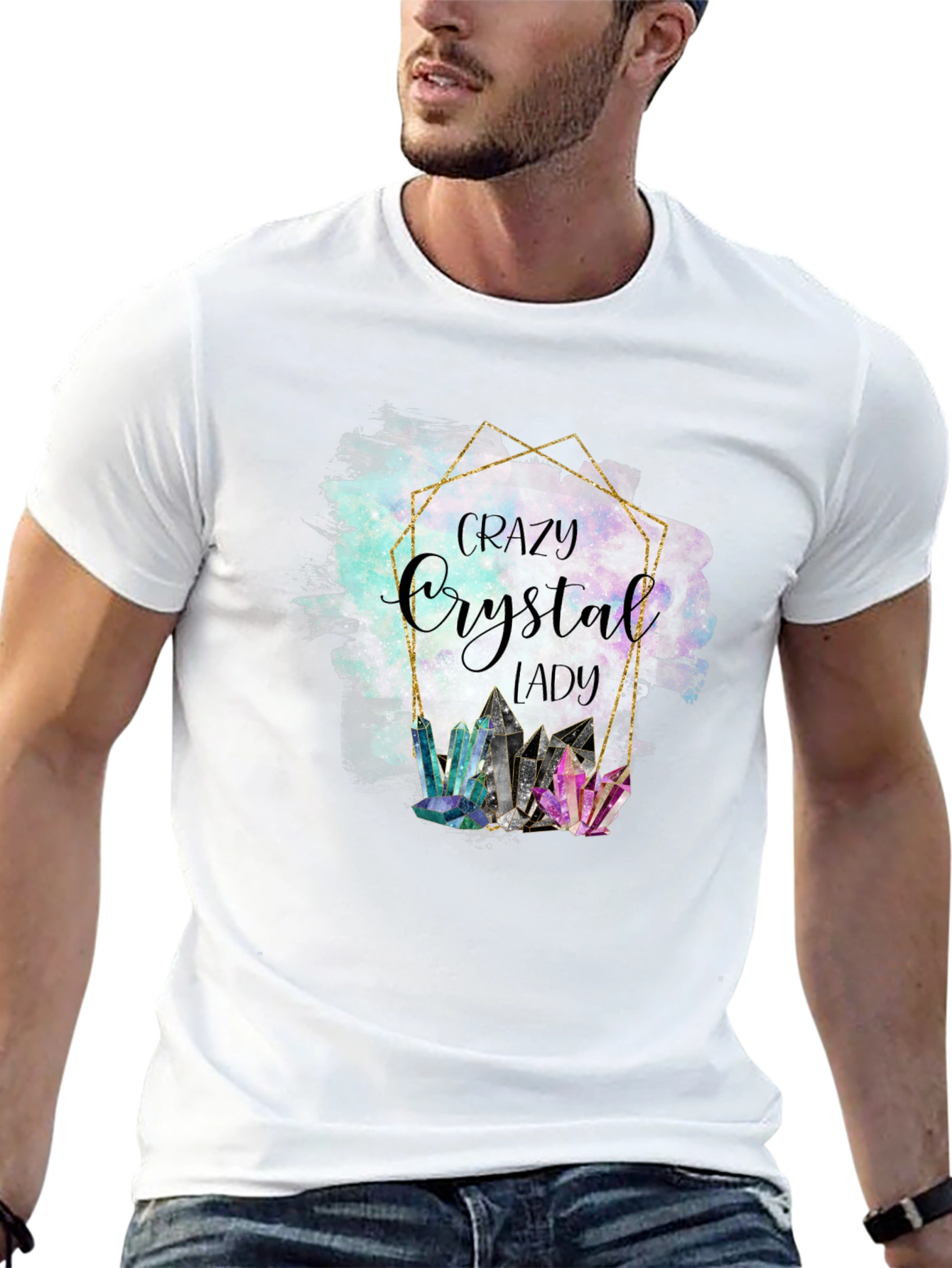 Crazy Crystal Lady Graphic T-Shirt