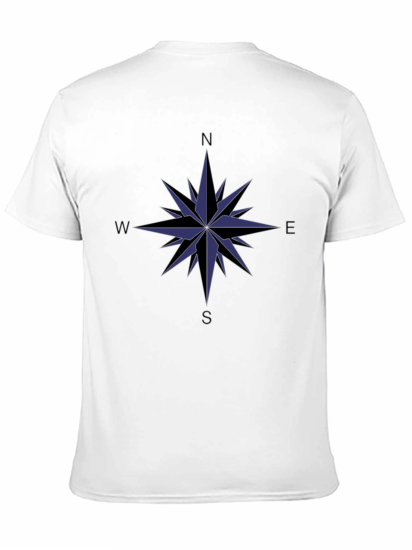 Compass Rose Graphic Tee - Black Cotton T-Shirt