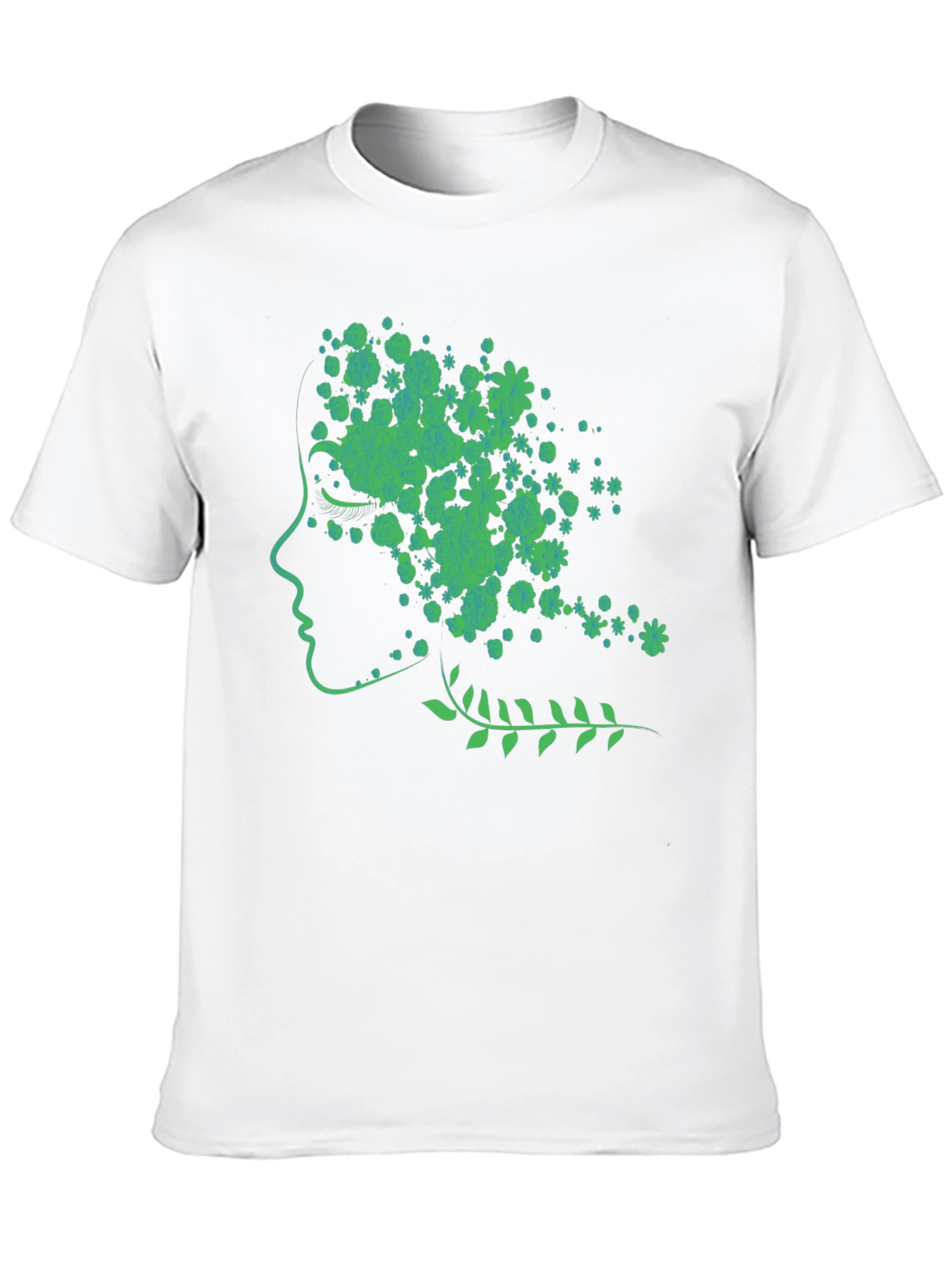 Nature Woman Graphic Tee - Black Cotton Blend Shirt