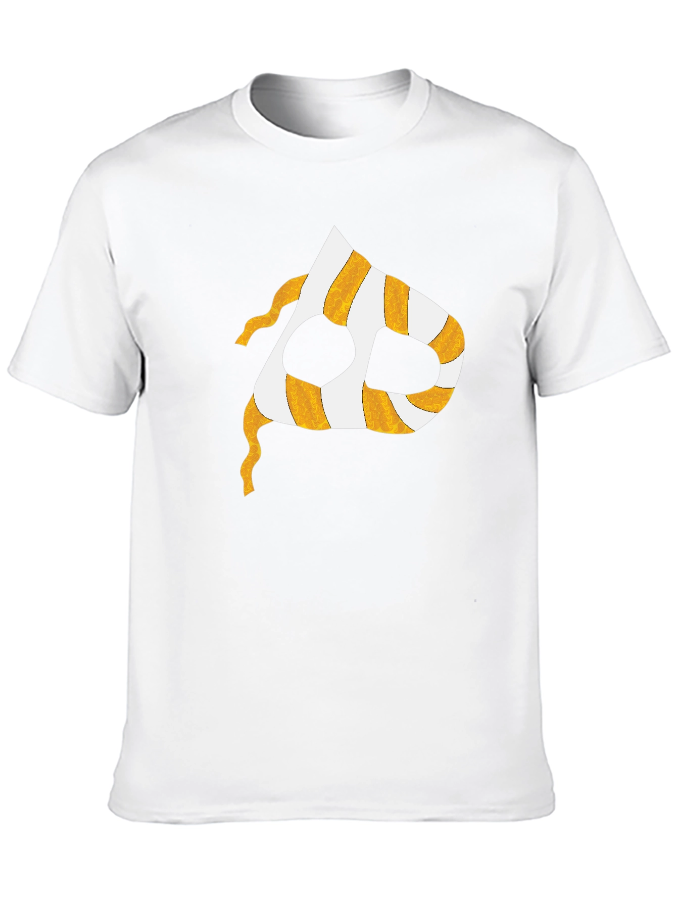 Striped Mask Graphic T-Shirt - Black