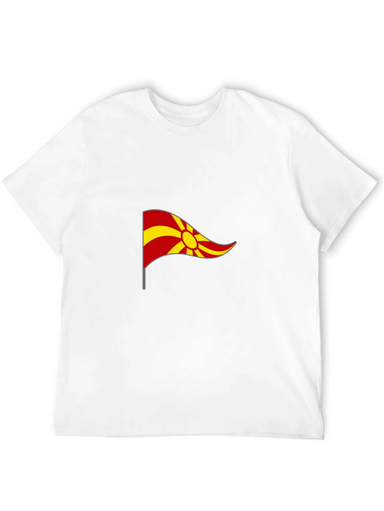 Macedonian Flag Graphic Black T-Shirt