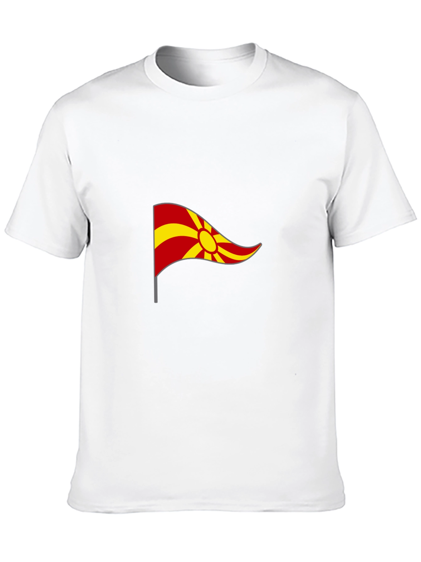 Macedonian Flag Graphic Black T-Shirt