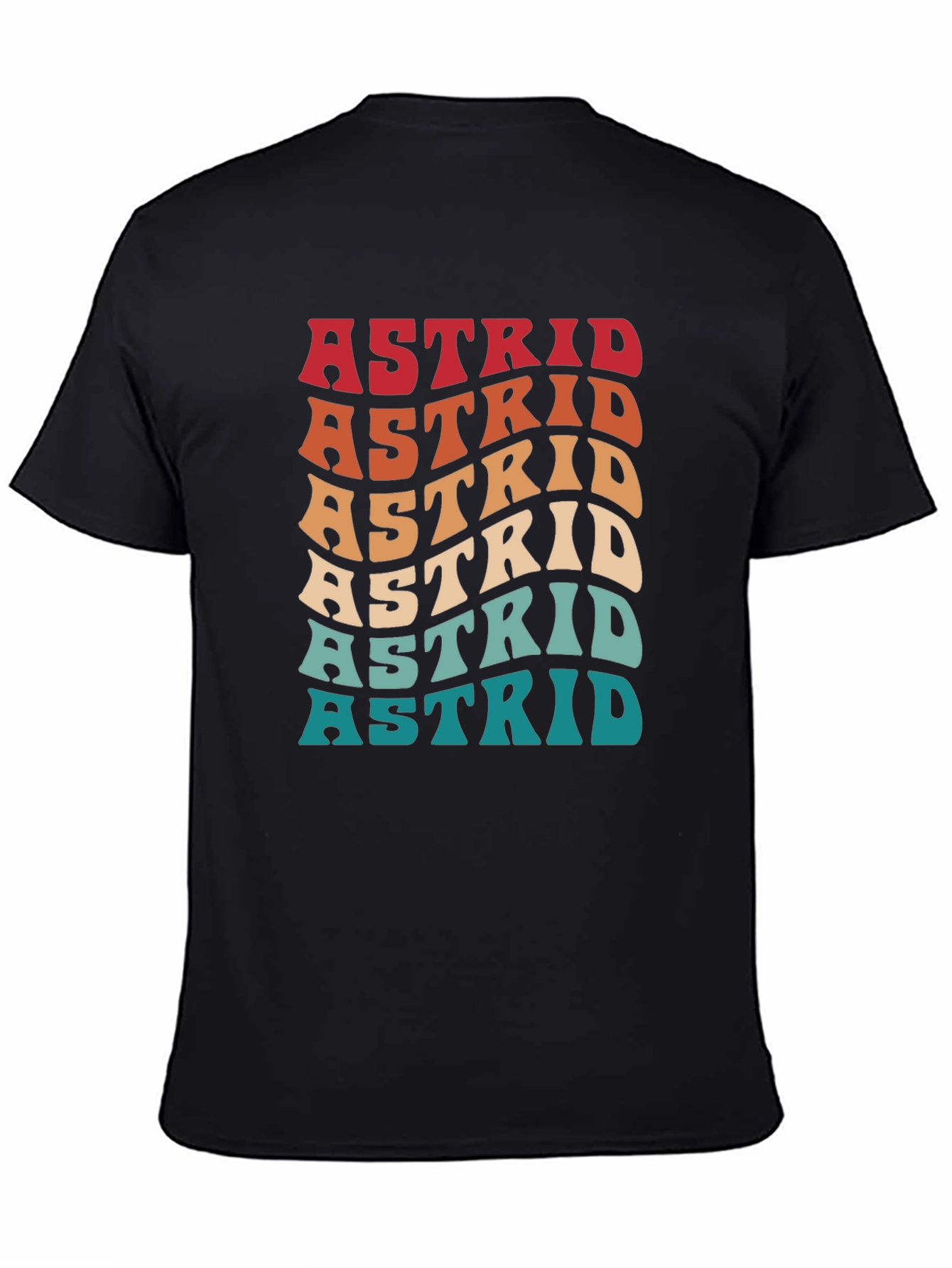Retro Astrid T-Shirt - Personalized Name Design
