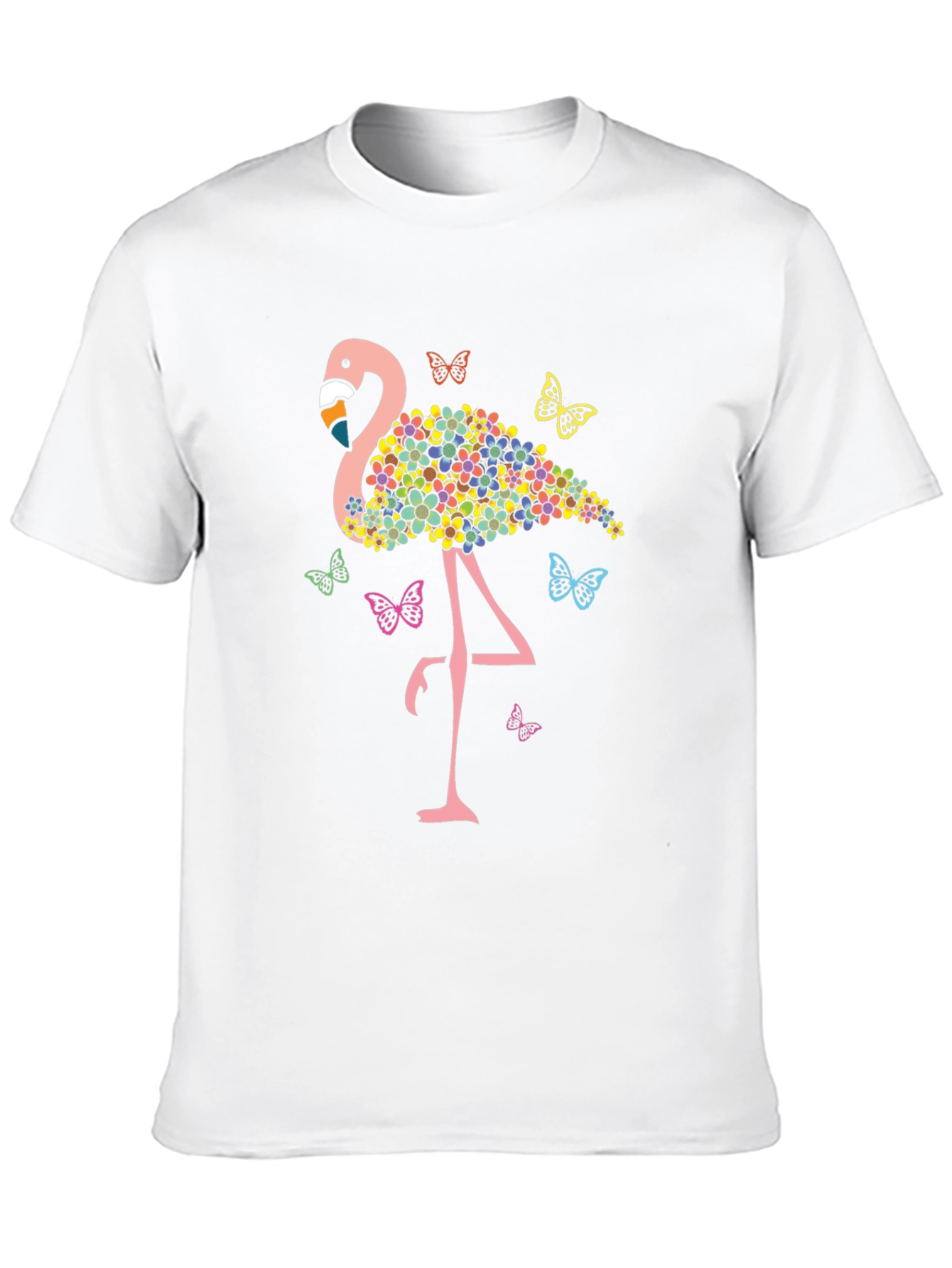 Floral Flamingo Graphic Tee