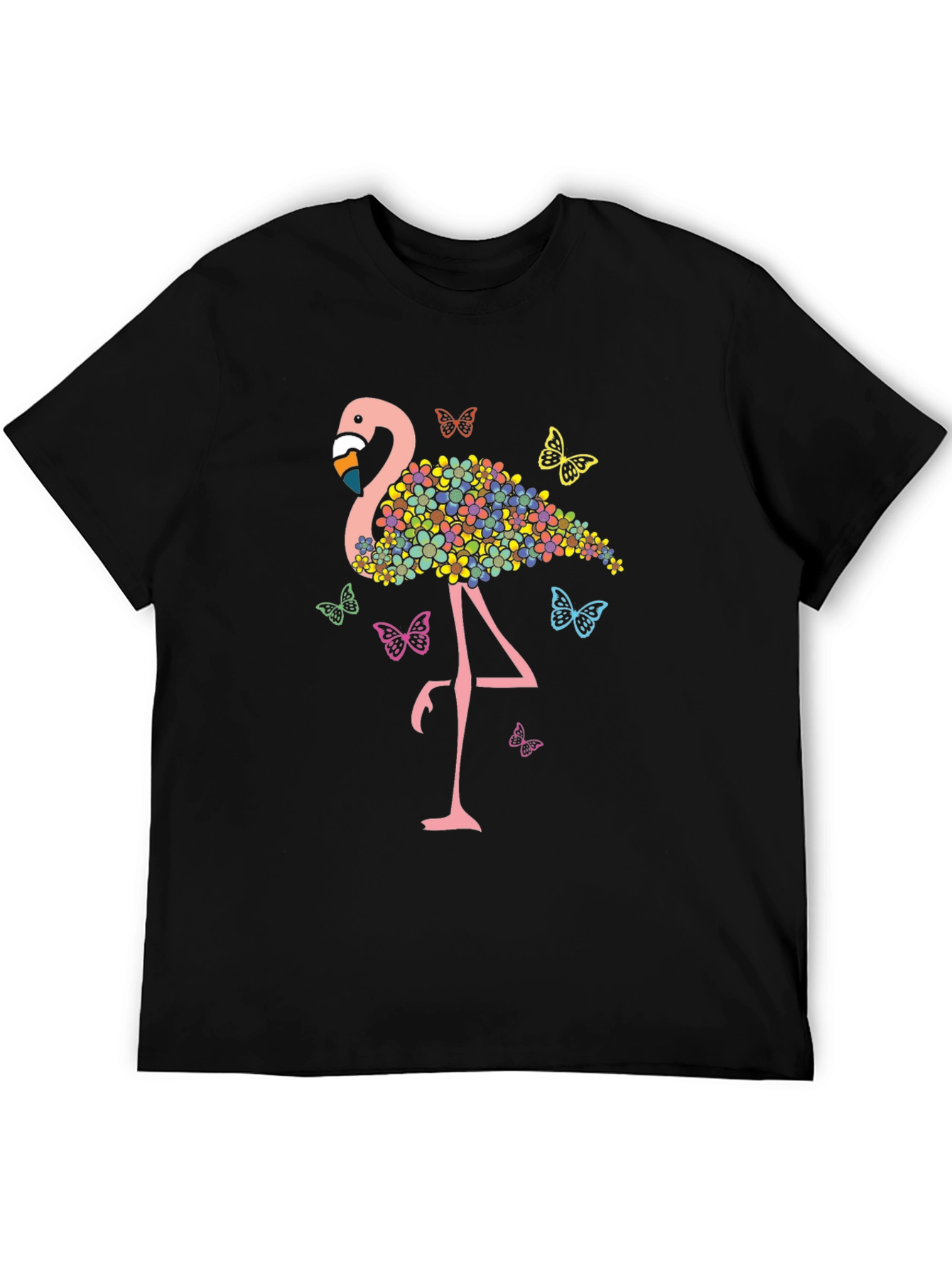 Floral Flamingo Graphic Tee
