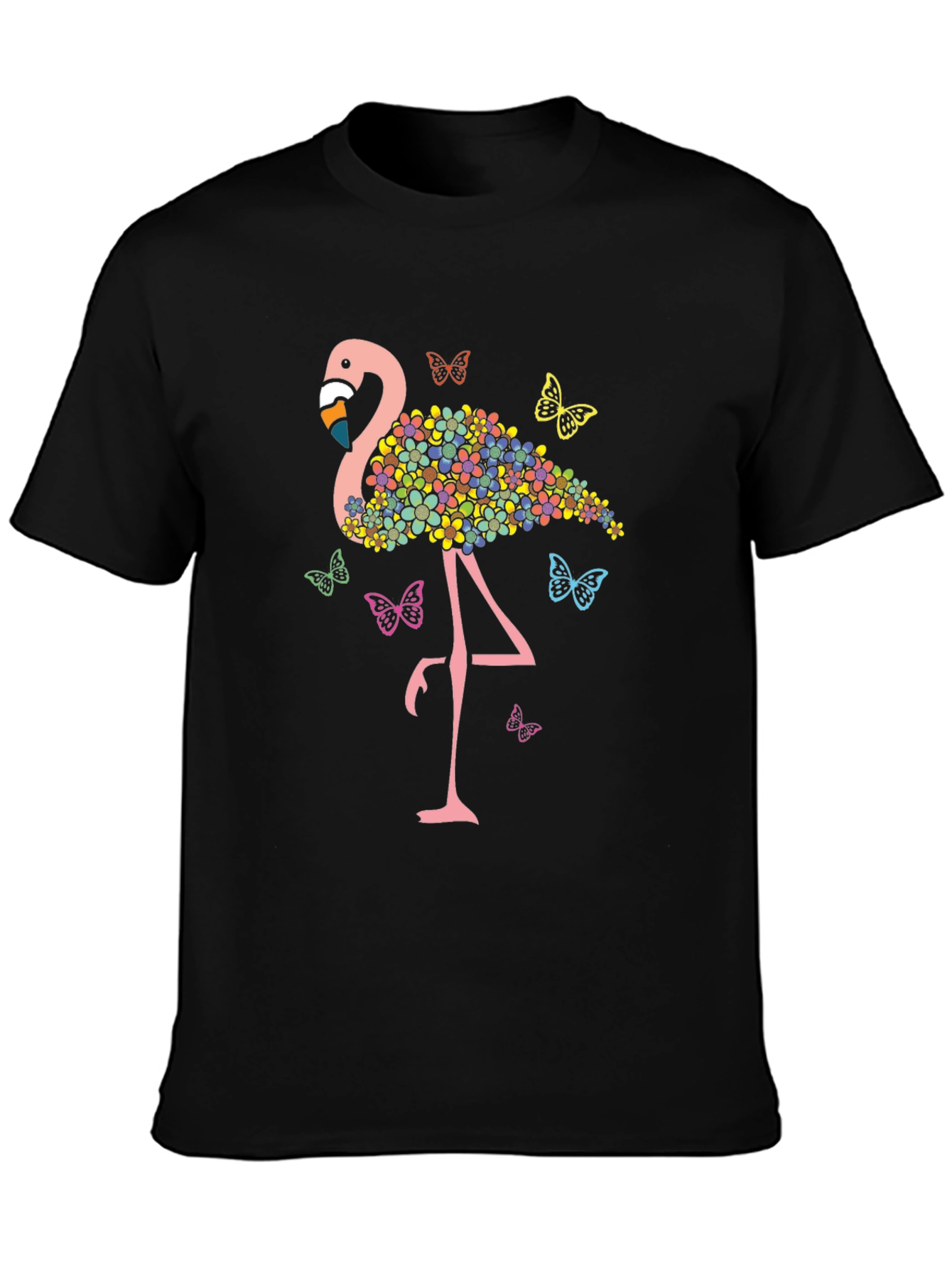 Floral Flamingo Graphic Tee
