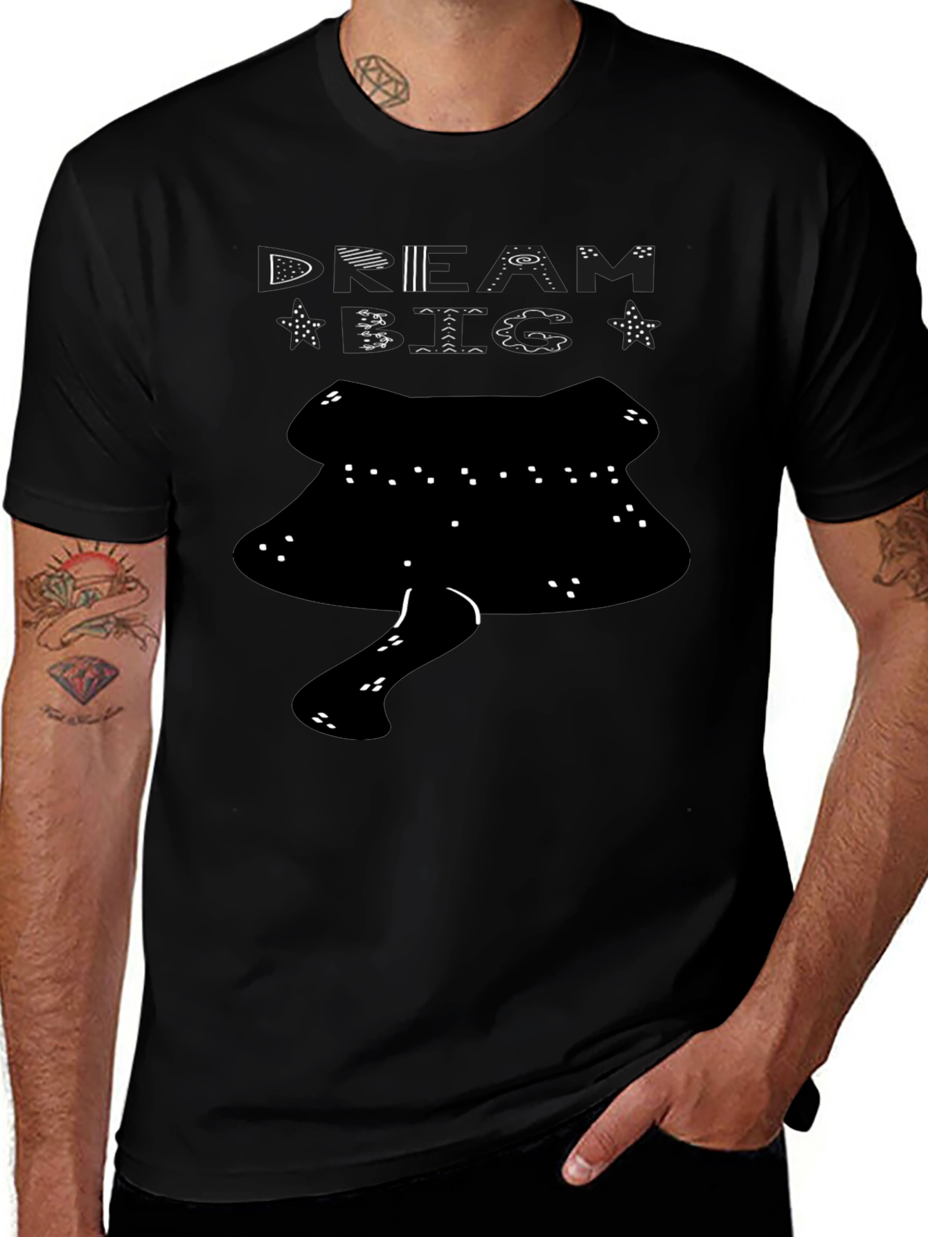 Dream Big Black Graphic Tee