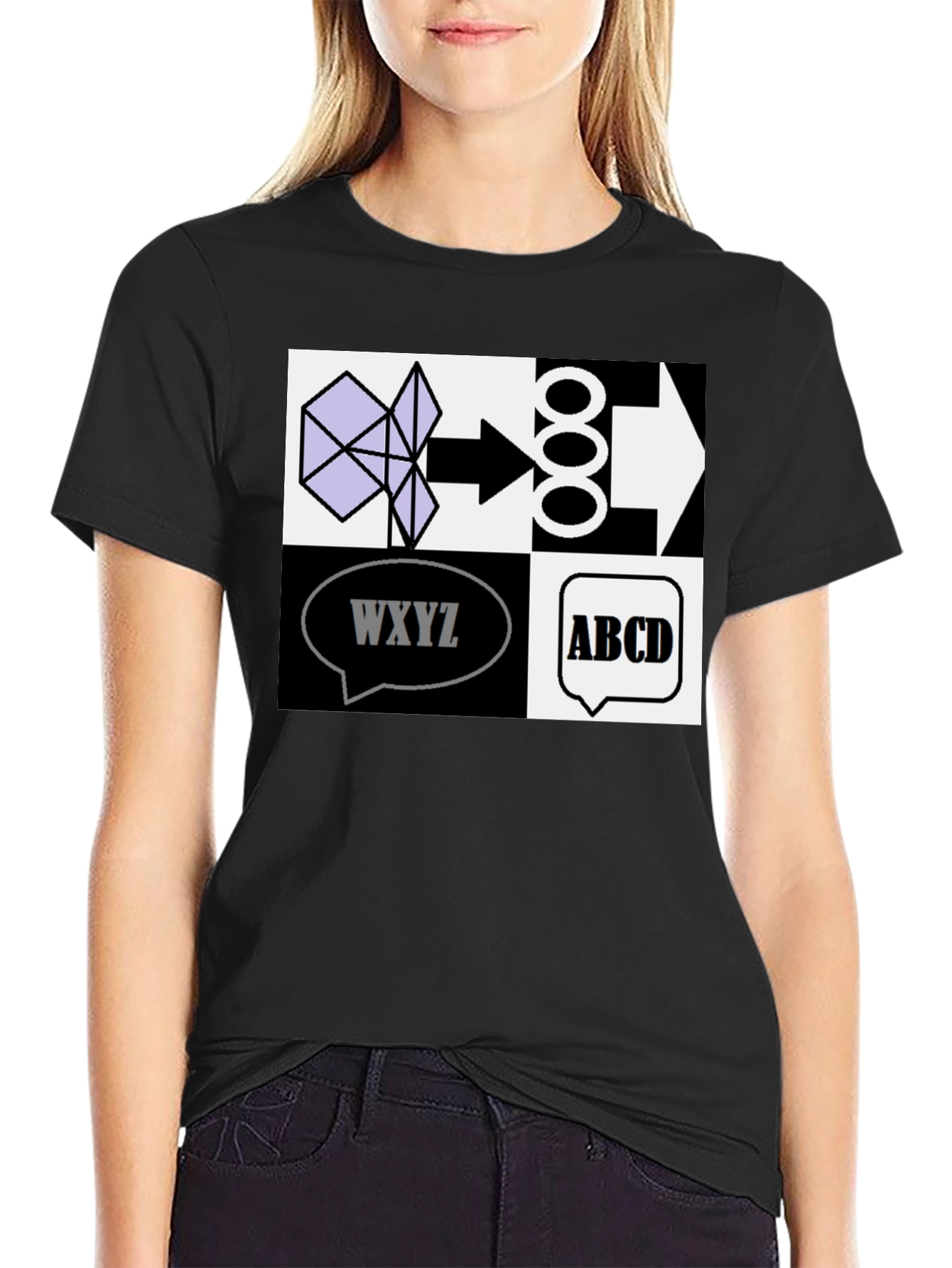 Abstract Logic T-Shirt - Black