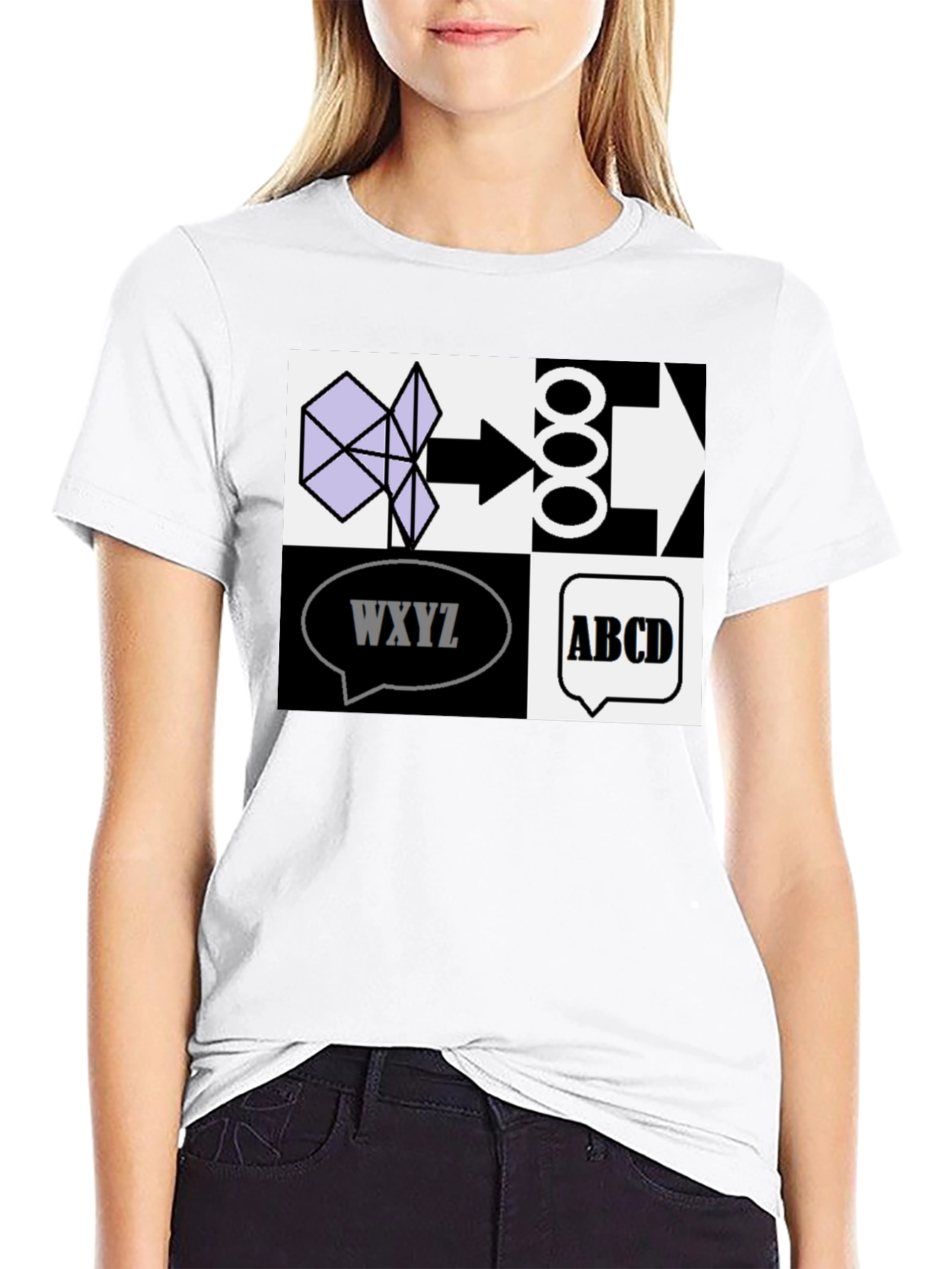 Abstract Logic T-Shirt - Black