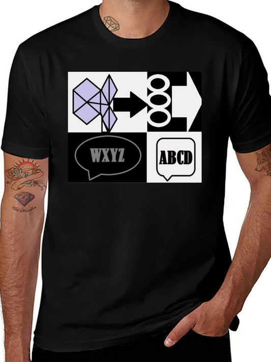 Abstract Logic T-Shirt - Black