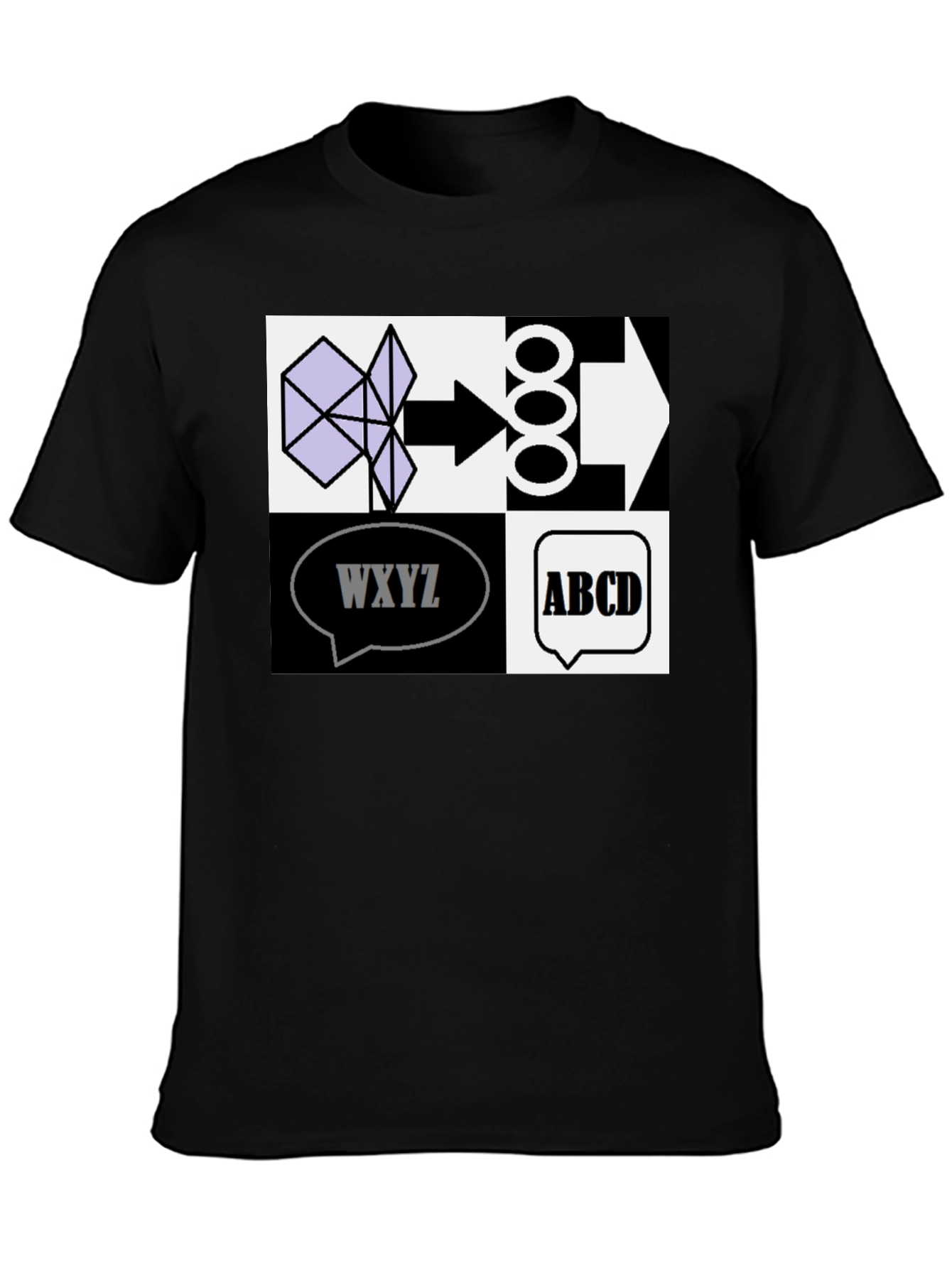 Abstract Logic T-Shirt - Black