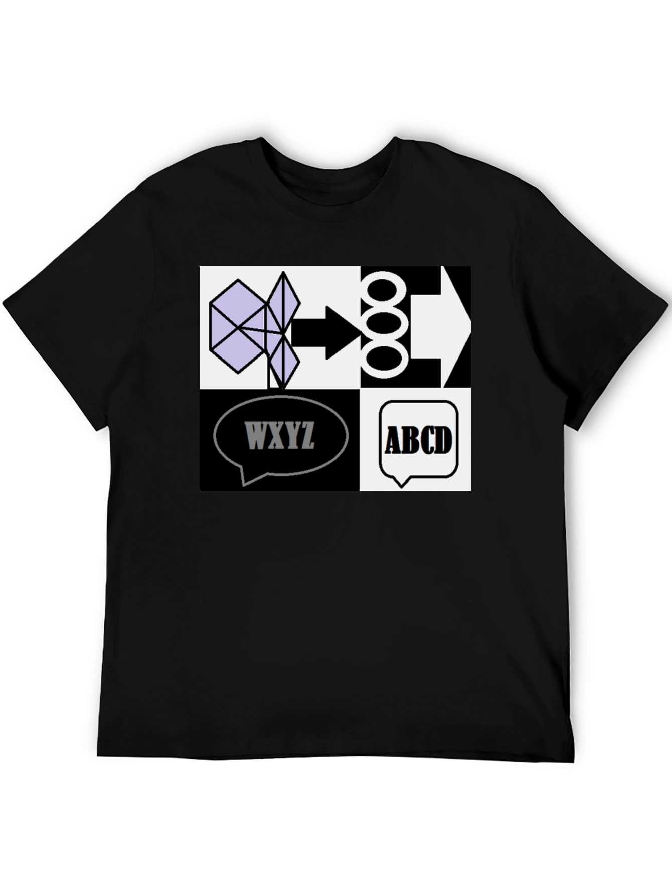 Abstract Logic T-Shirt - Black