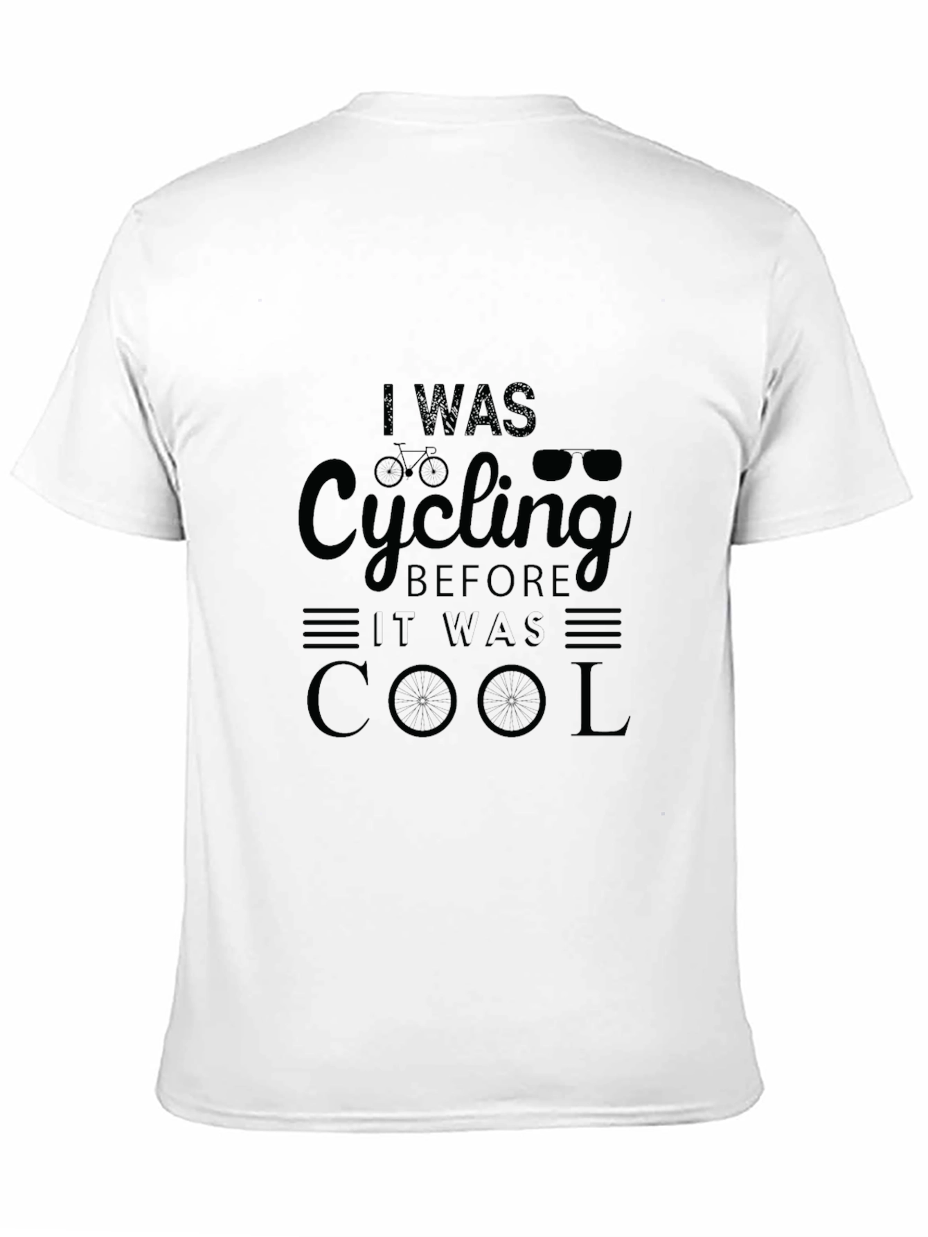 Cycling Before Cool Black Graphic T-Shirt