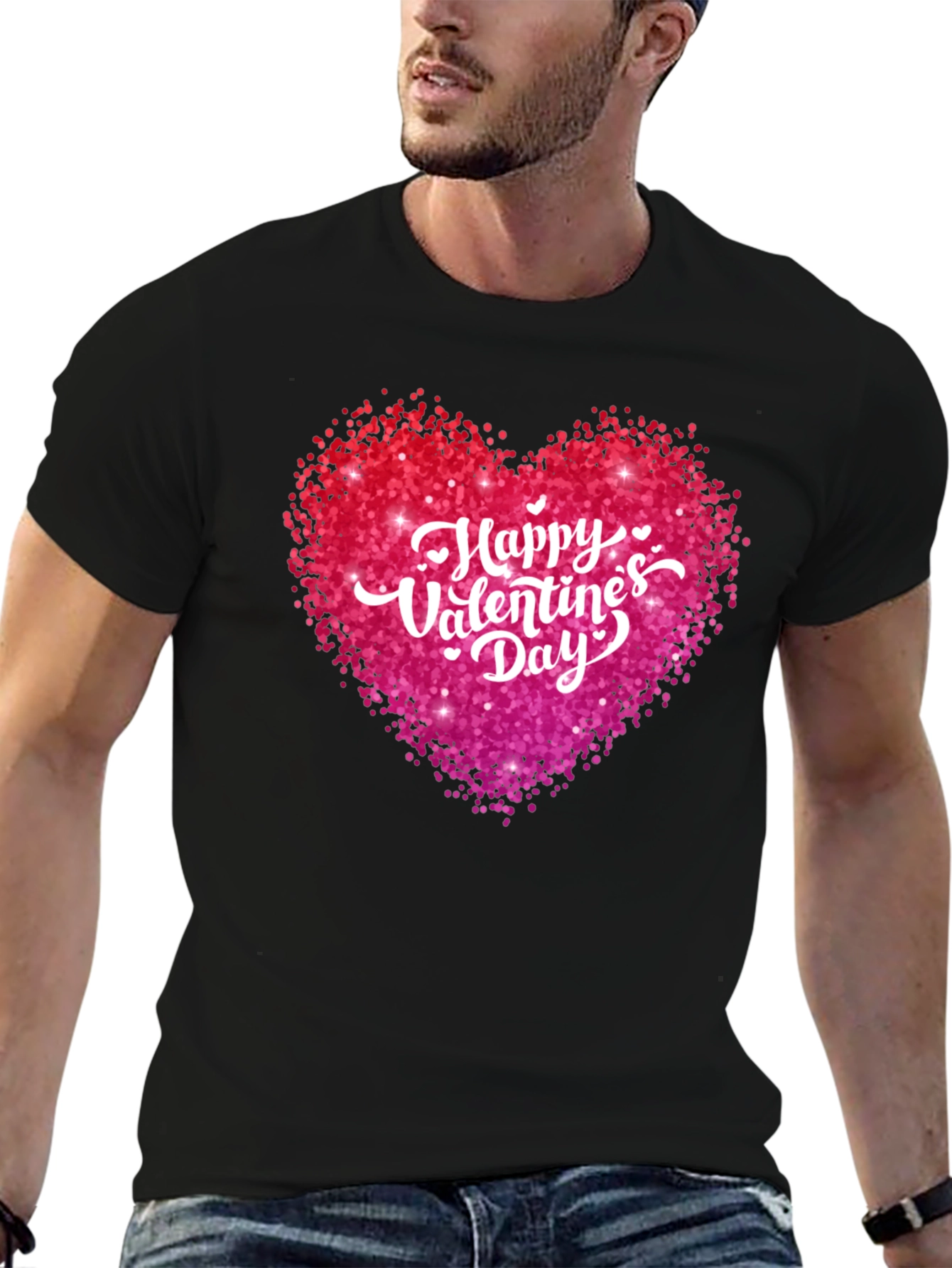 Happy Valentines Day Heart Graphic T-Shirt