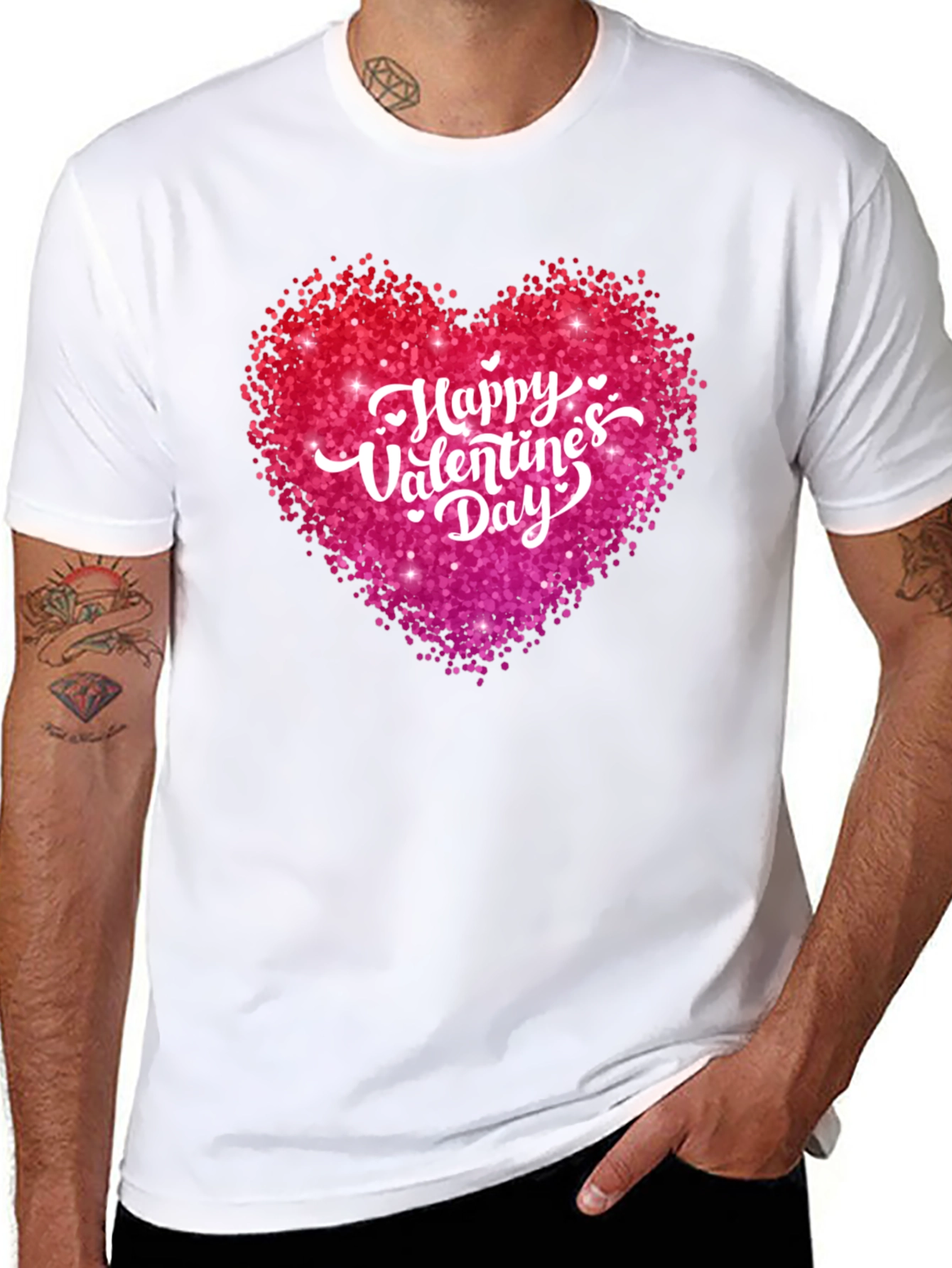 Happy Valentines Day Heart Graphic T-Shirt